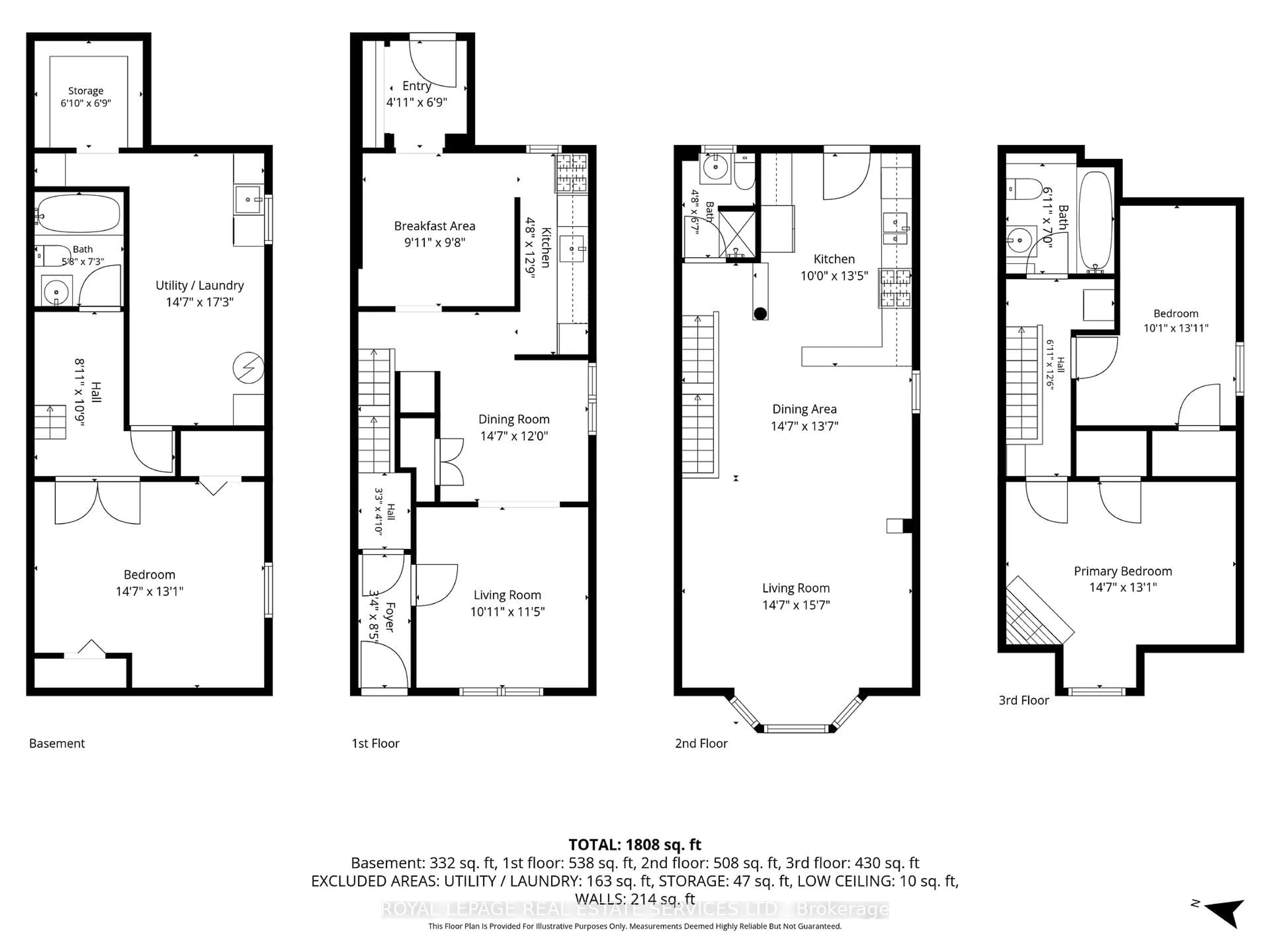 Floor plan for 32 Hillsview Ave, Toronto Ontario M6P 1J5