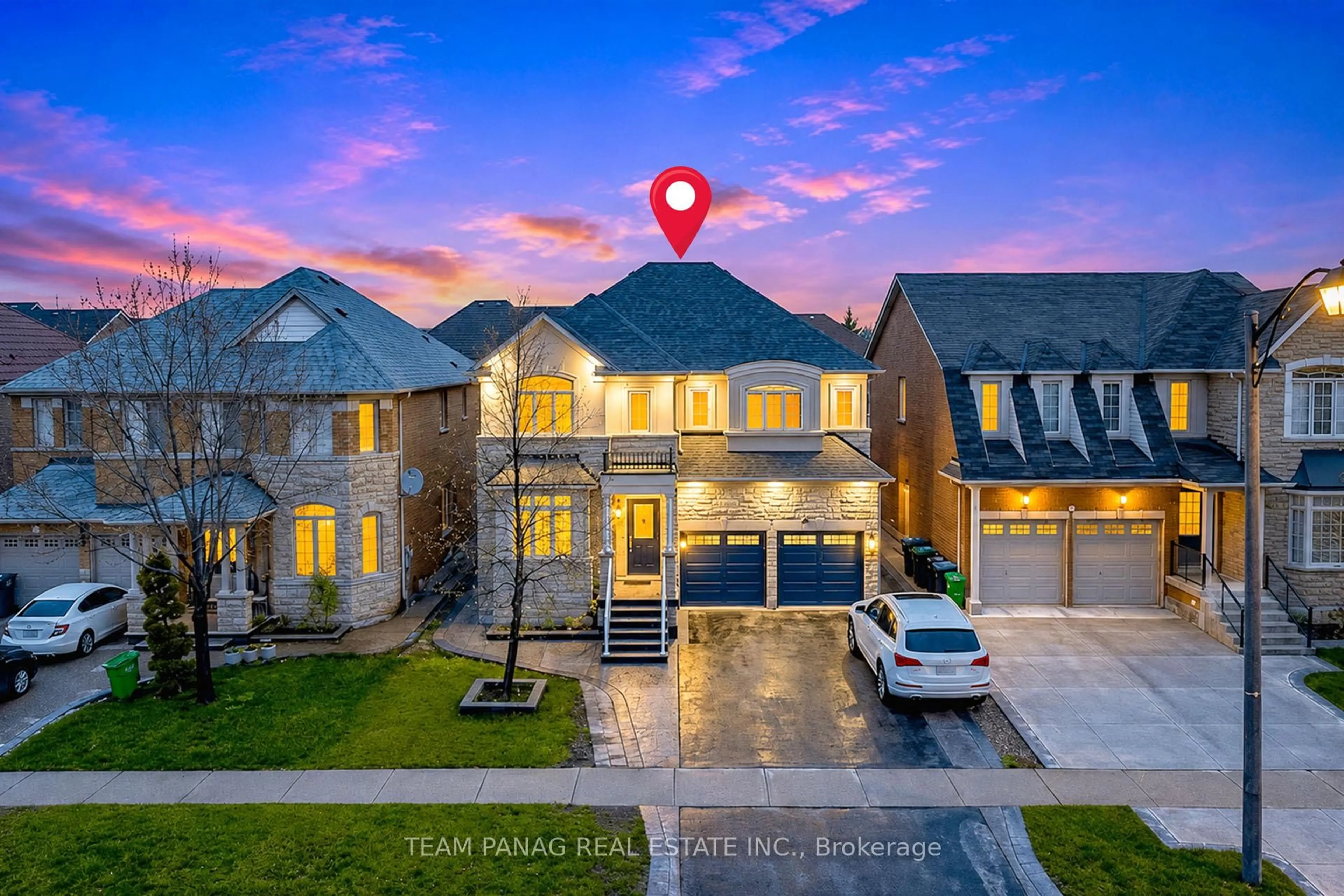 A pic from outside/outdoor area/front of a property/back of a property/a pic from drone, street for 19 Valleycreek Dr, Brampton Ontario L6P 2B7