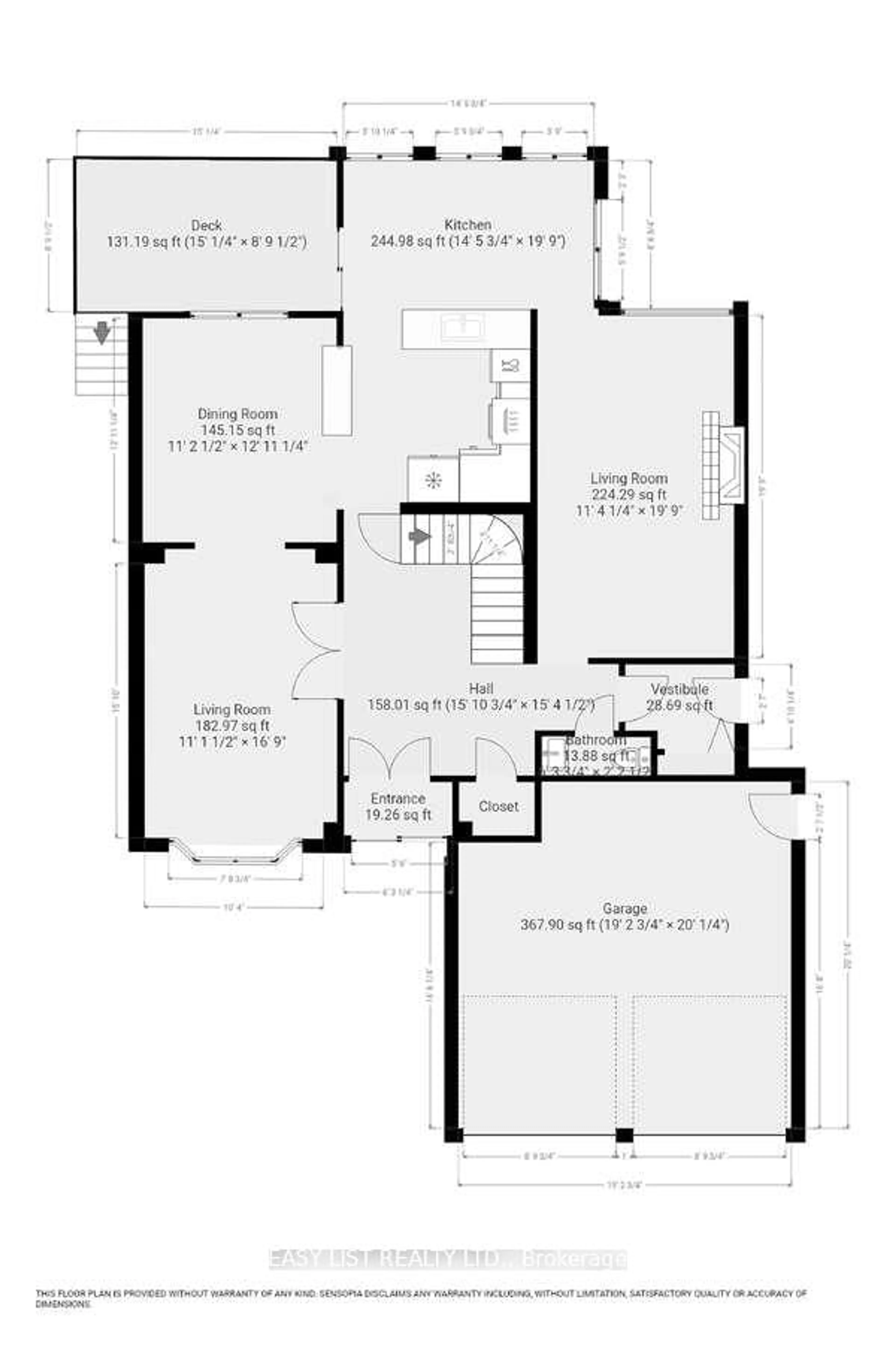 Floor plan for 208 Anastasia Terr, Mississauga Ontario L5B 3A6