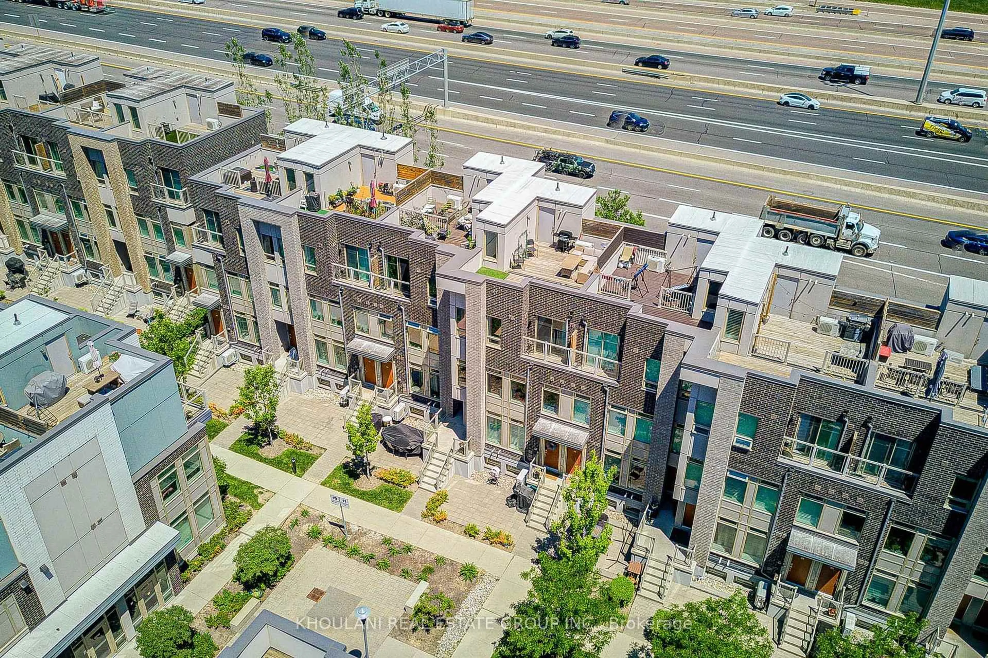 A pic from outside/outdoor area/front of a property/back of a property/a pic from drone, city buildings view from balcony for 11 Applewood Lane #240, Toronto Ontario M9C 0C1
