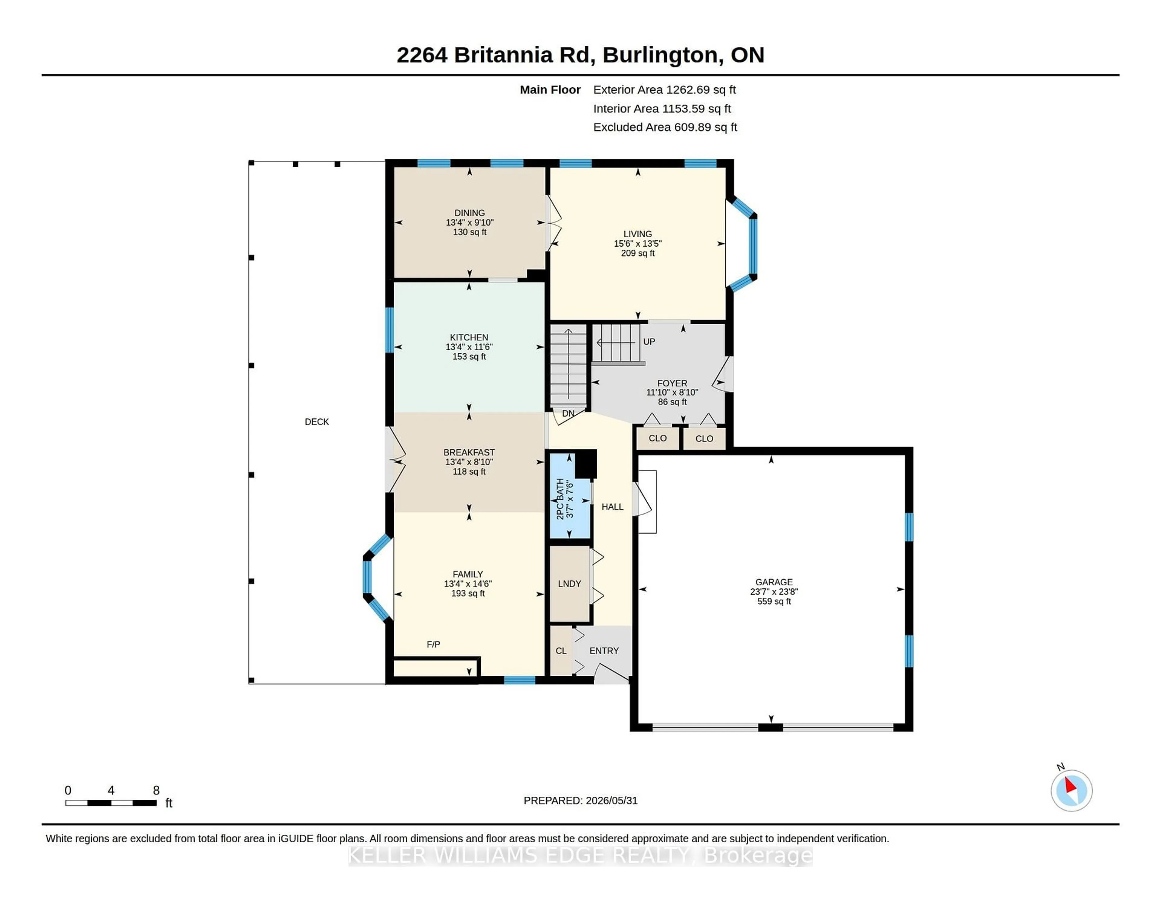 Floor plan for 2264 Britannia Rd, Burlington Ontario L7P 0G2