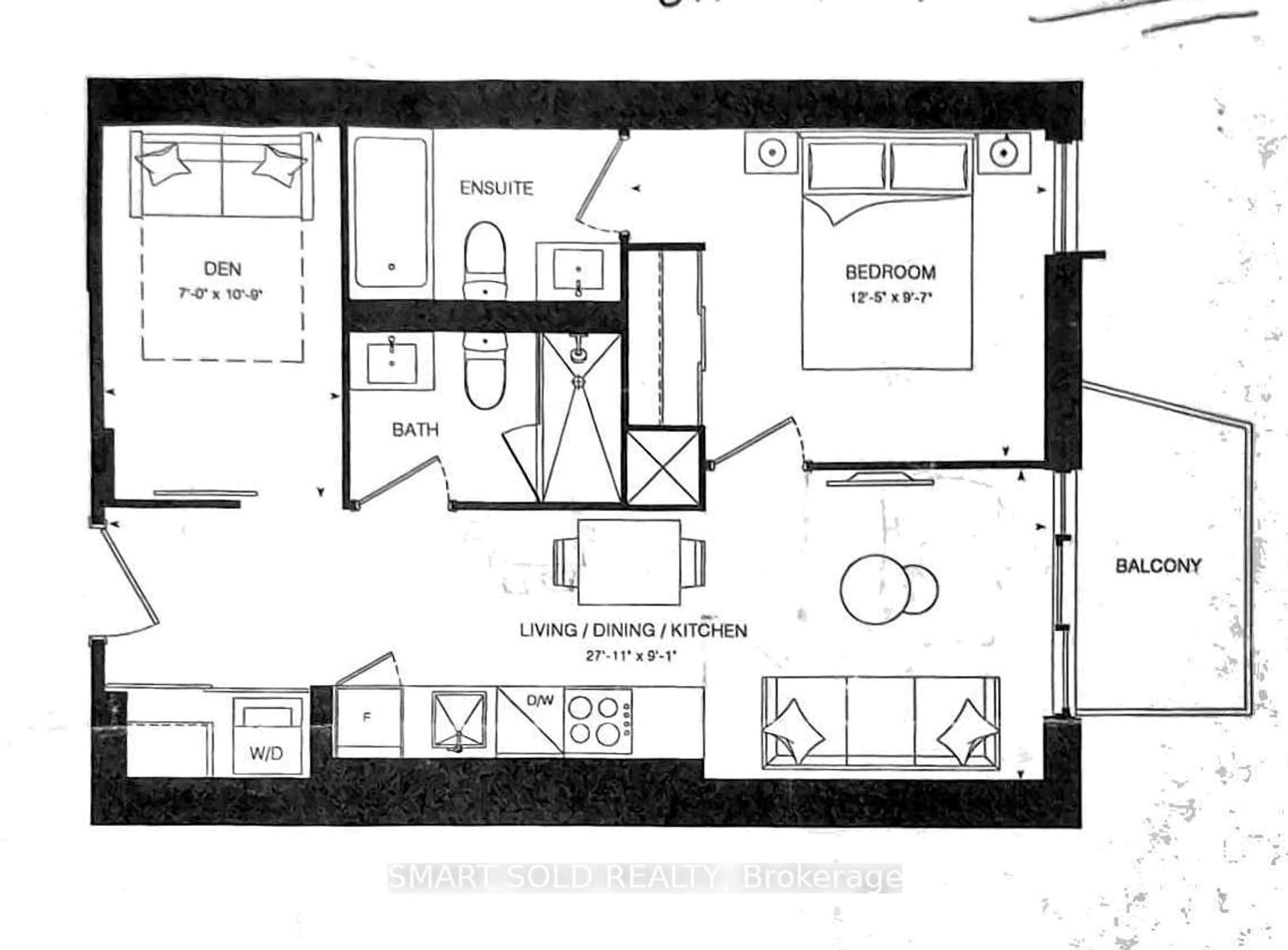 Floor plan for 5251 Dundas St #906, Toronto Ontario M9B 1B1