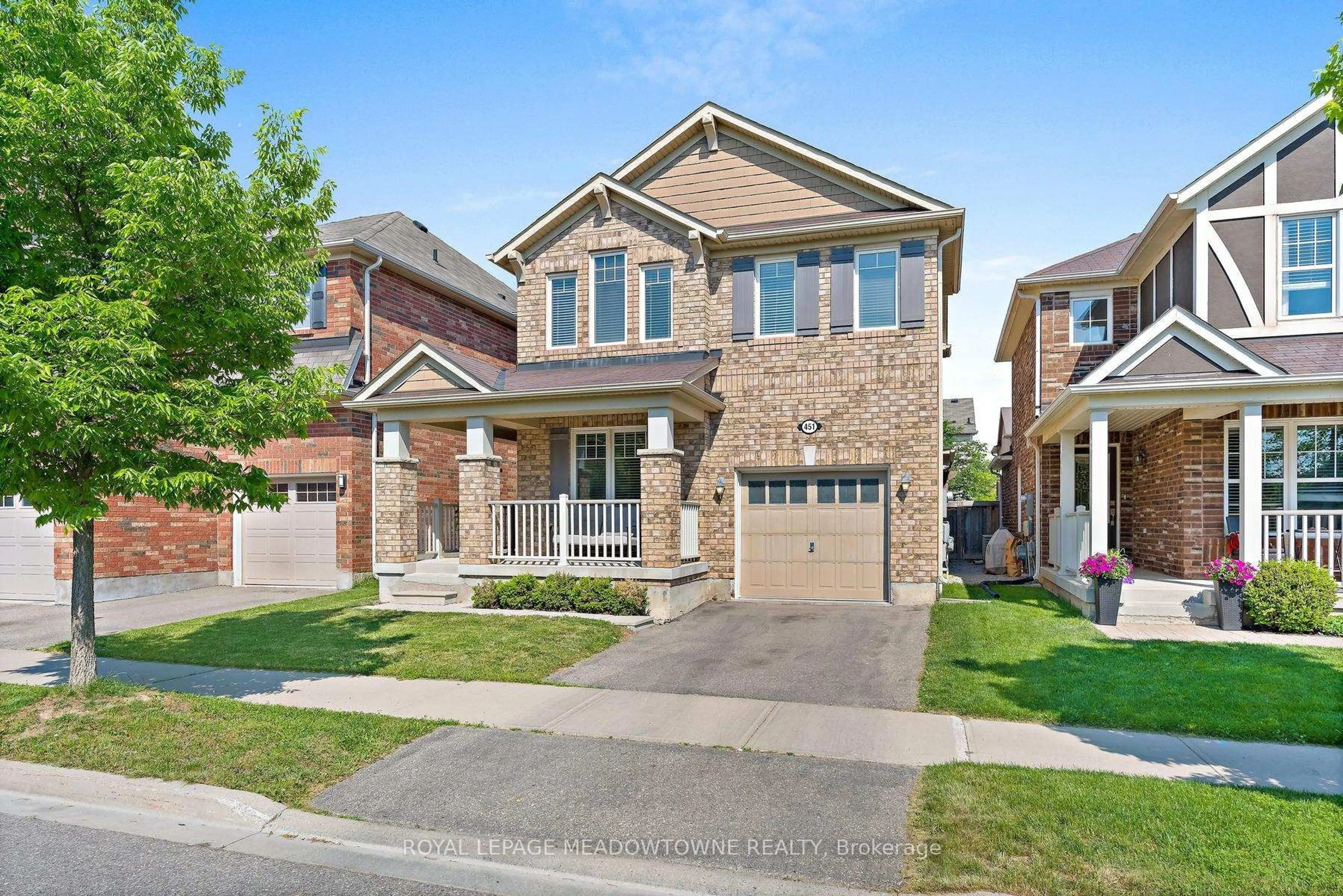 Home with brick exterior material, street for 451 Zuest Cres, Milton Ontario L9T 8E7