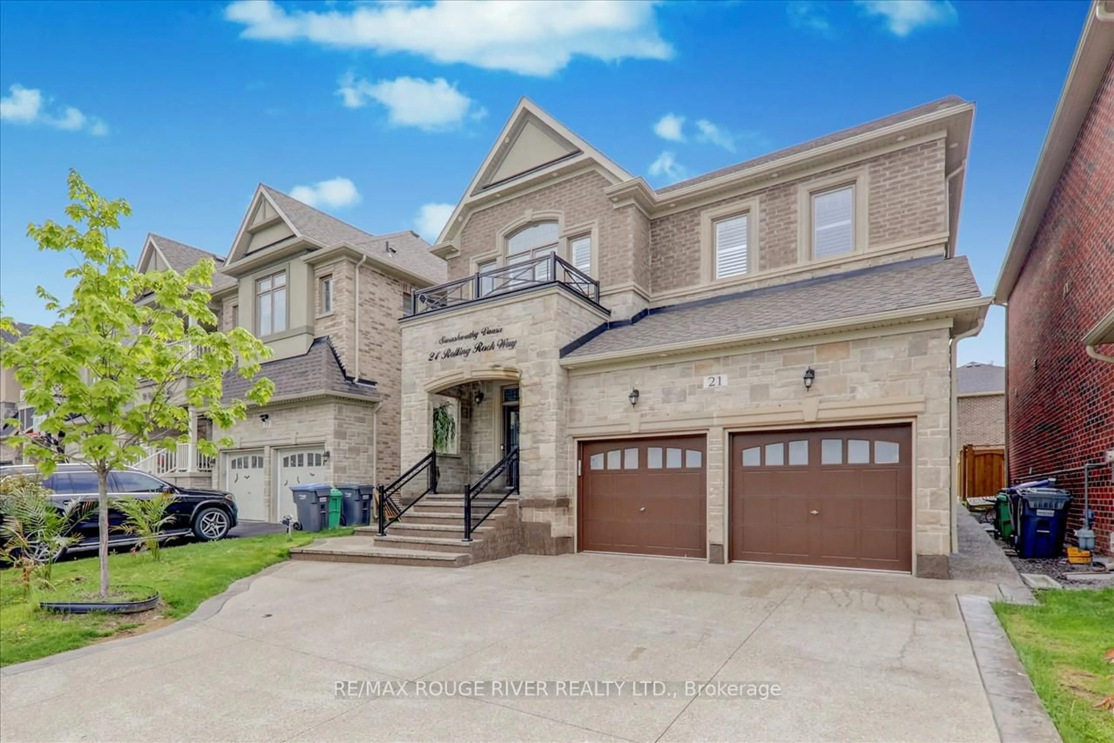Home with brick exterior material, street for 21 Rolling Rock Way, Brampton Ontario L6Y 6H3