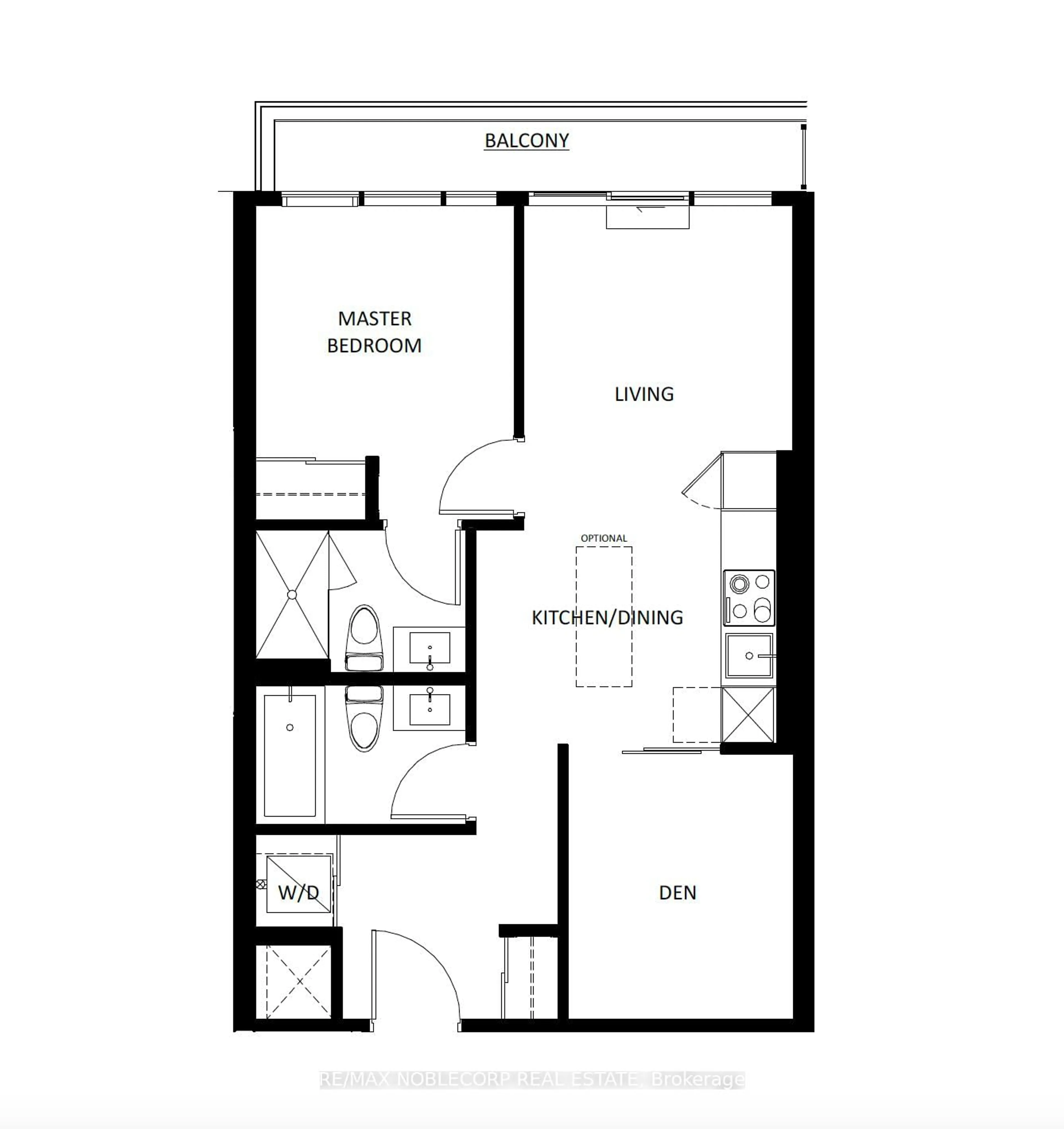 Floor plan for 86 Dundas St #1313, Mississauga Ontario L5A 0B1