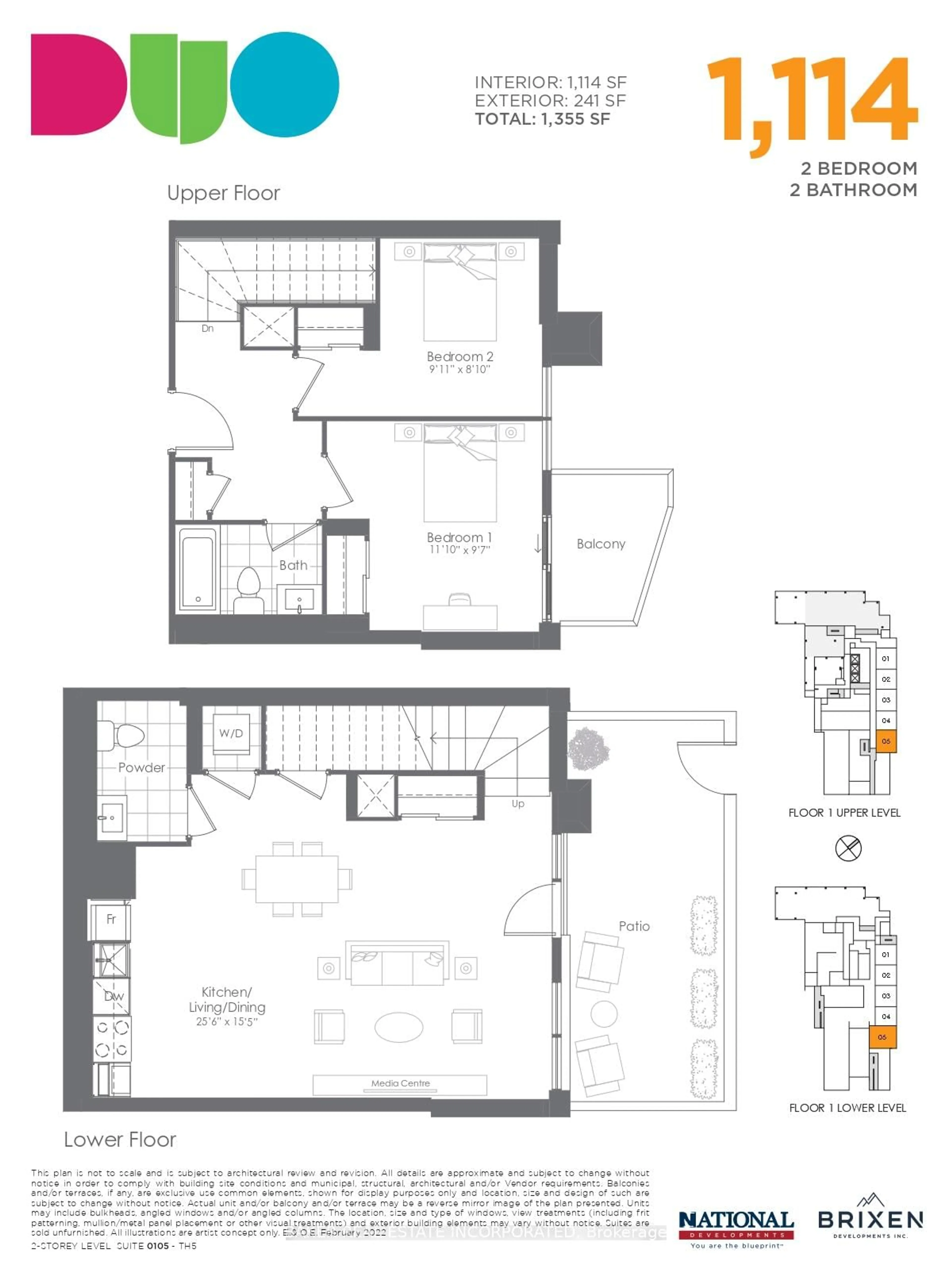 Floor plan for 260 Malta Ave #105, Brampton Ontario L6Y 6L7