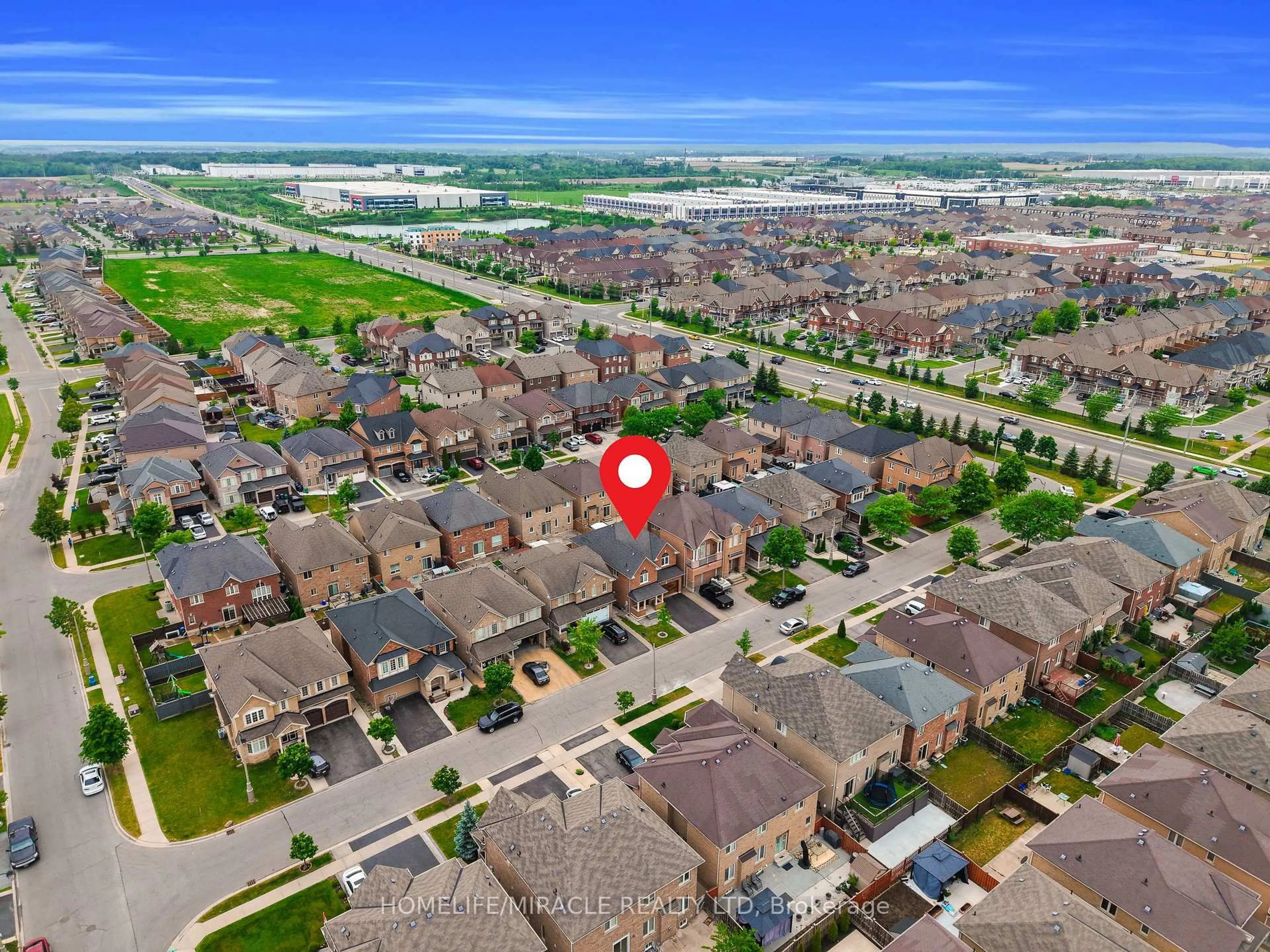 A pic from outside/outdoor area/front of a property/back of a property/a pic from drone, street for 9 Gamson Cres, Brampton Ontario L6R 0V7