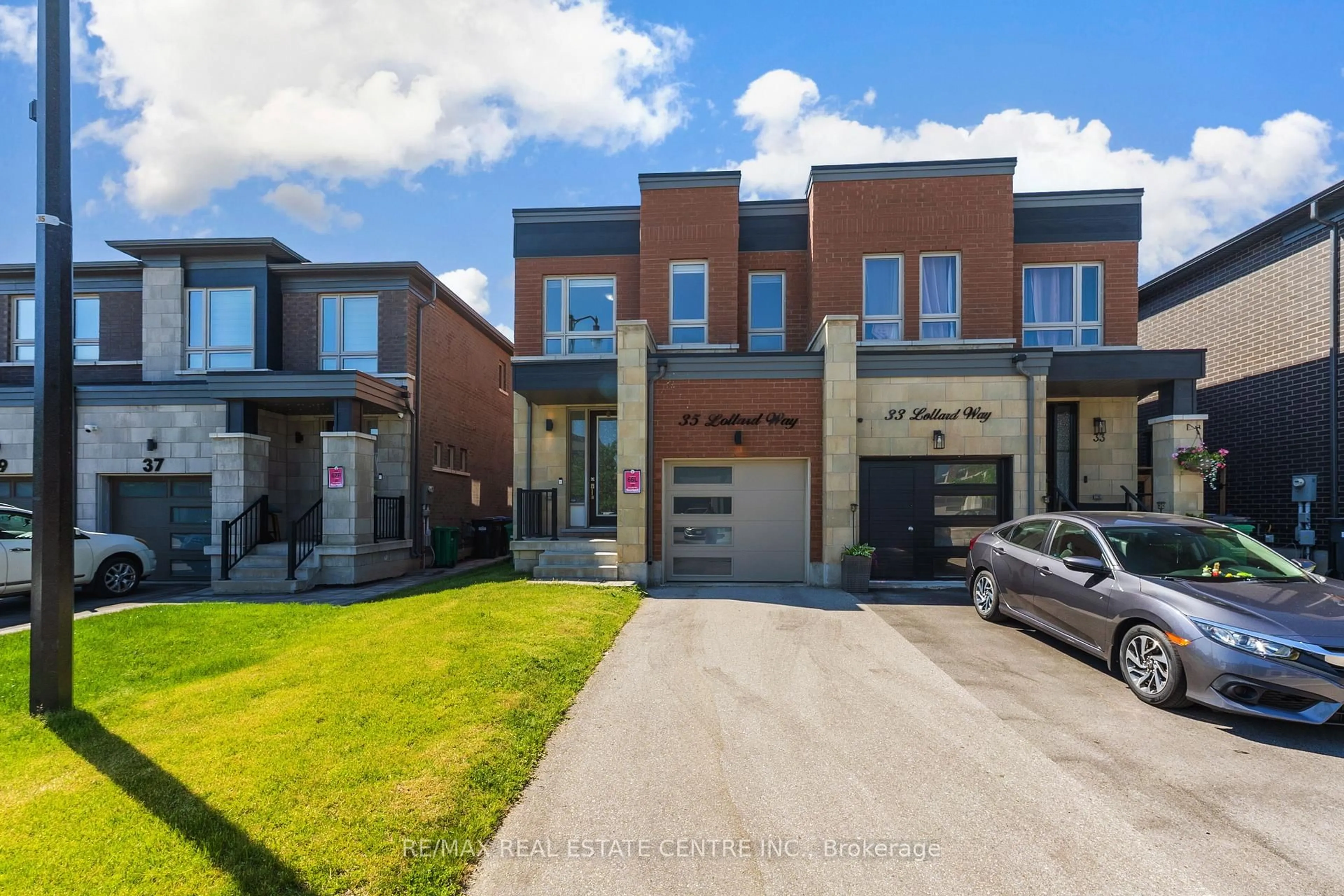 Home with brick exterior material, street for 35 Lollard Way, Brampton Ontario L6Y 2C9