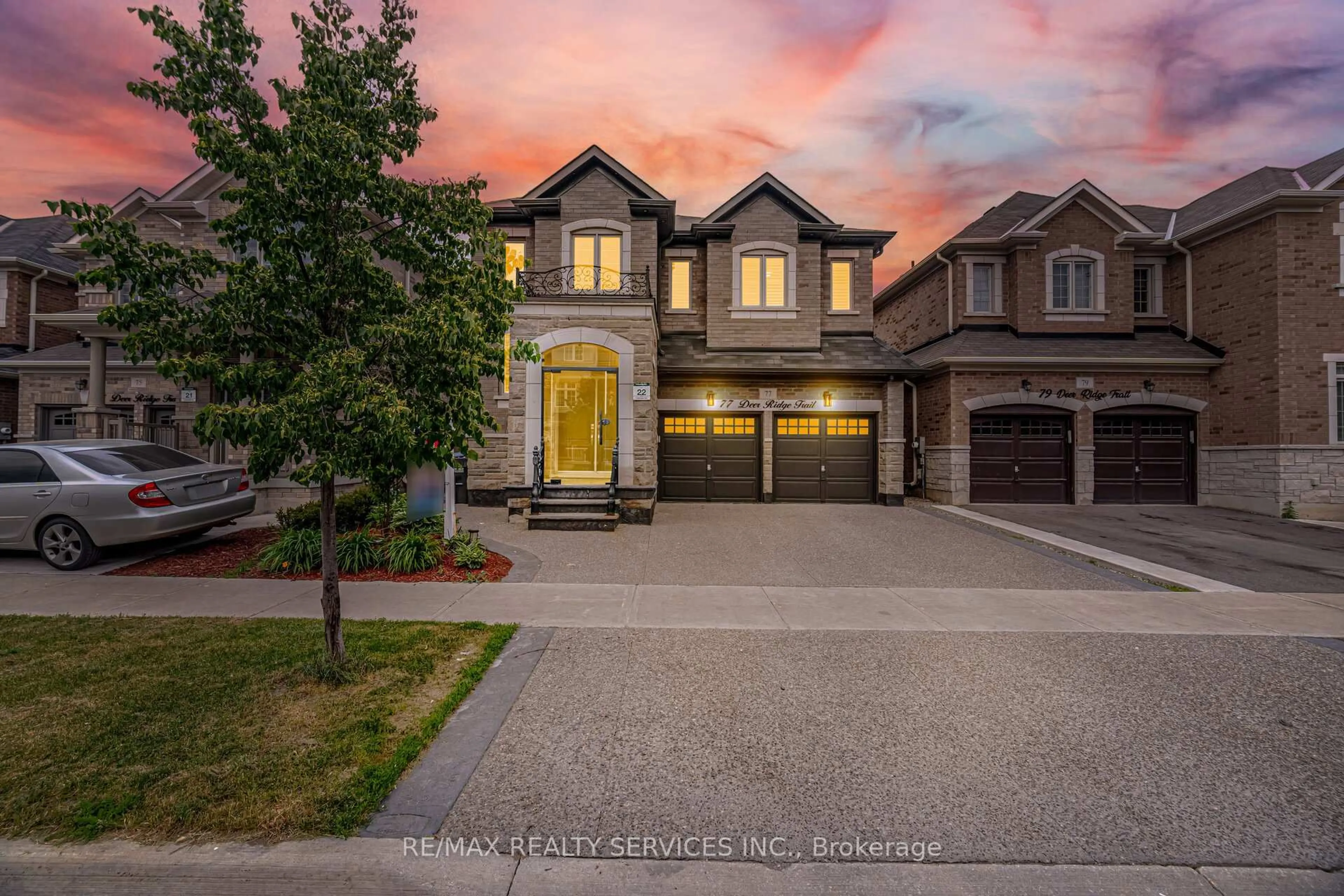 Home with brick exterior material, street for 77 Deer Ridge Tr, Caledon Ontario L7C 3Z5