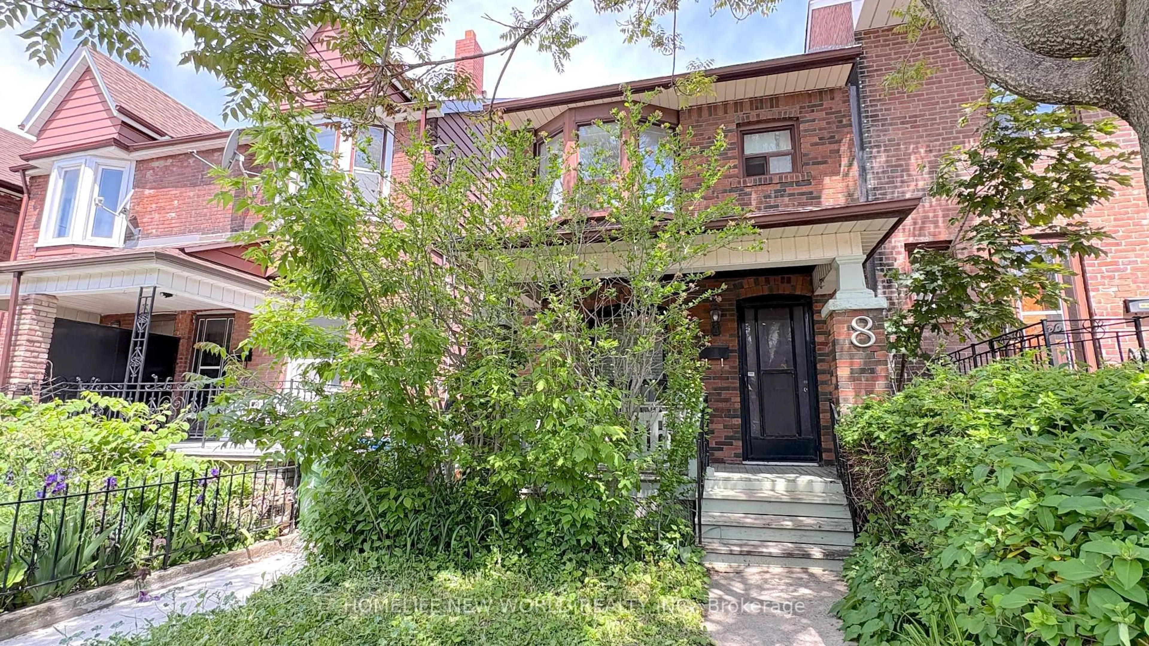 Home with brick exterior material, street for 8 Burnfield Ave, Toronto Ontario M6G 1Y5