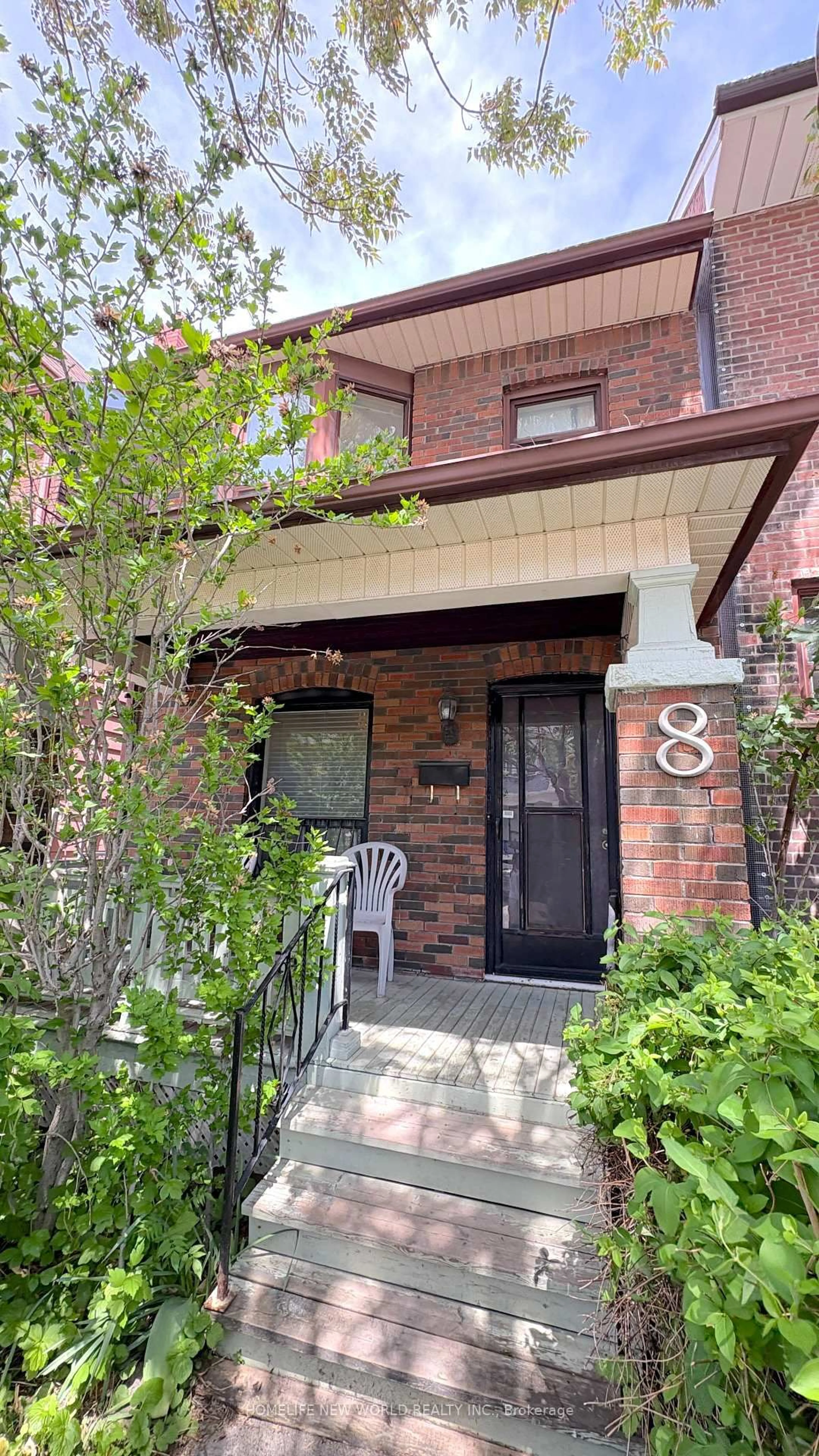 Home with brick exterior material, street for 8 Burnfield Ave, Toronto Ontario M6G 1Y5
