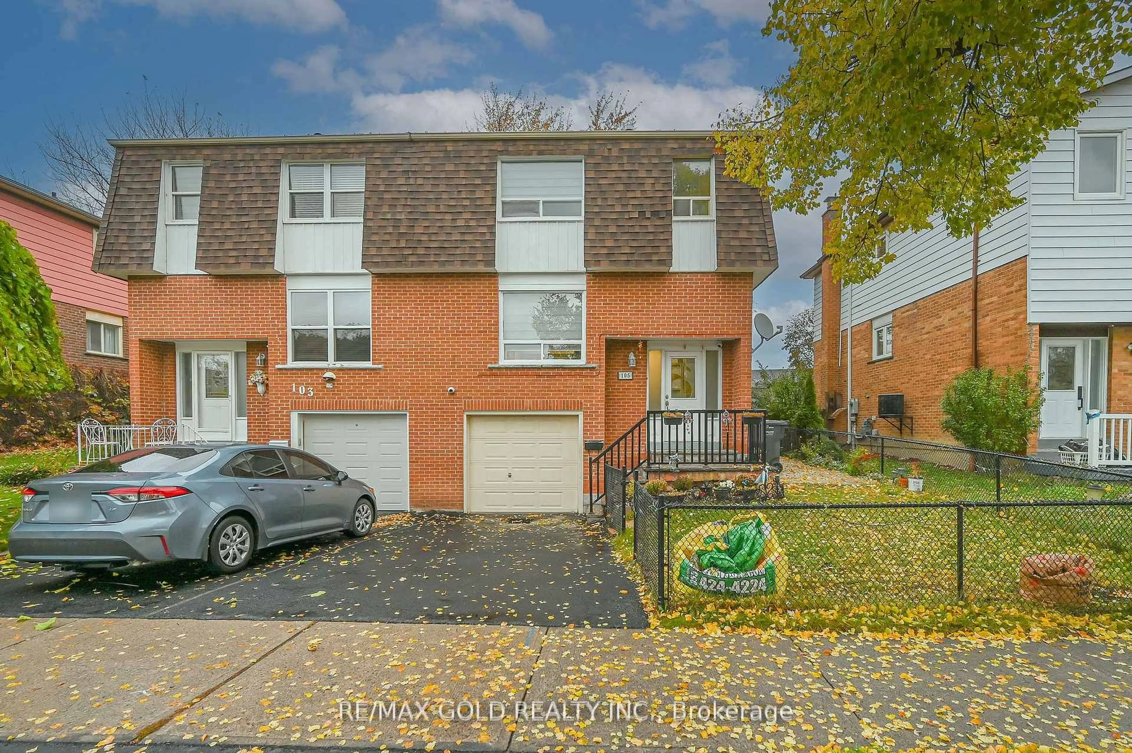 Home with brick exterior material, street for 105 Skegby Rd, Brampton Ontario L6V 2T8