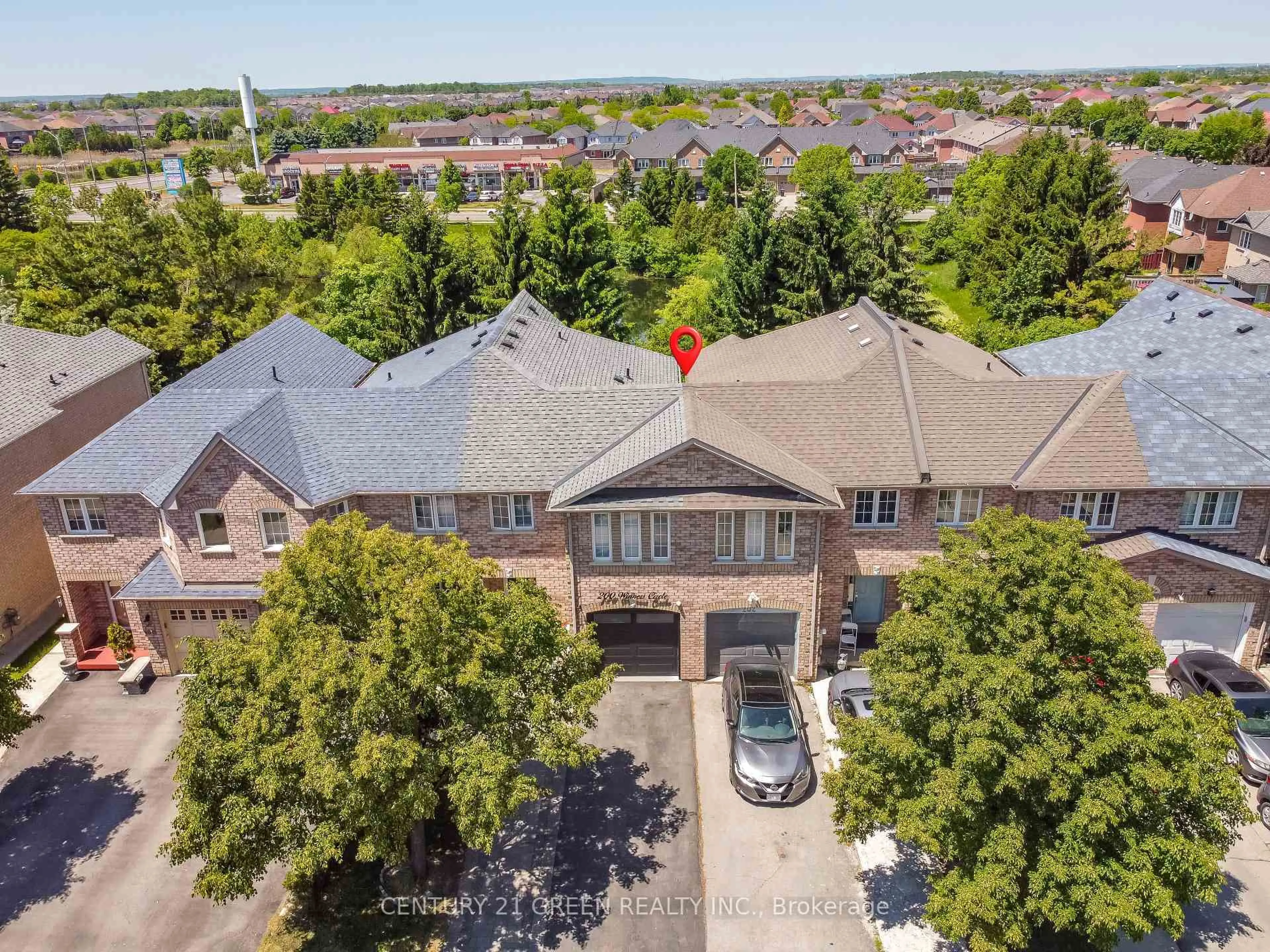 A pic from outside/outdoor area/front of a property/back of a property/a pic from drone, unknown for 200 Winners Circ, Brampton Ontario L7A 1M2