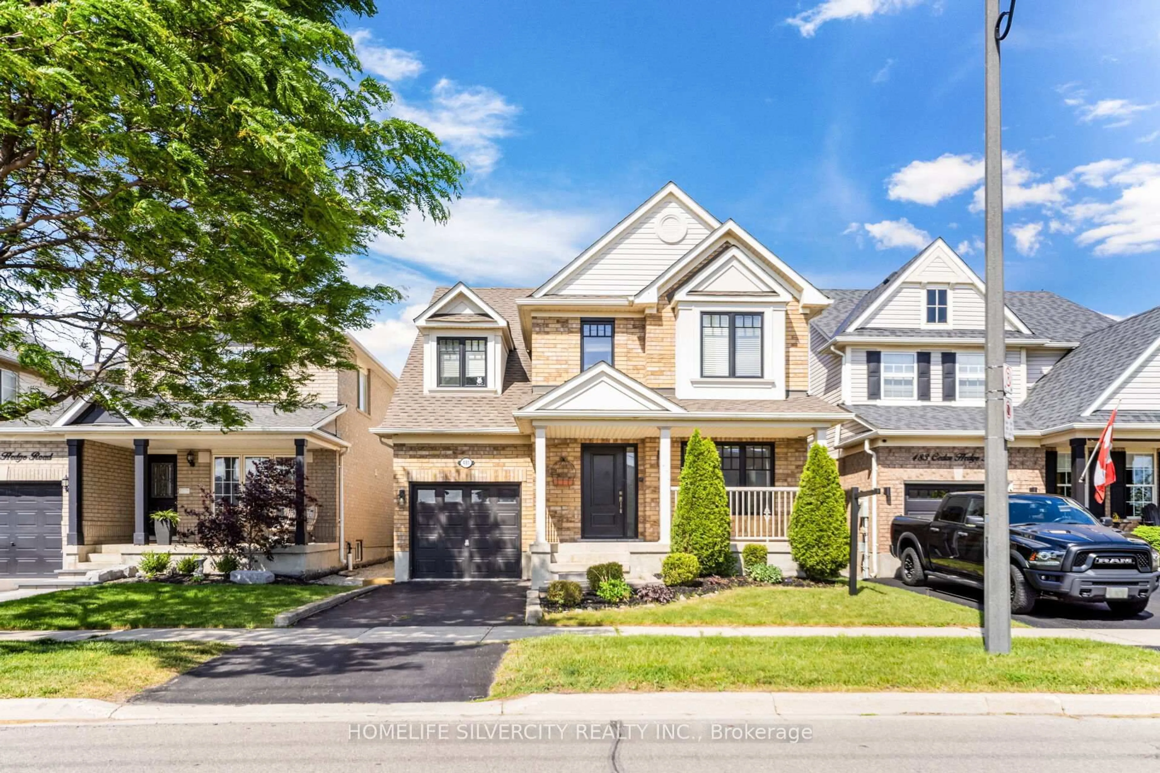 Home with brick exterior material, street for 481 Cedar Hedge Rd, Milton Ontario L9T 5K2