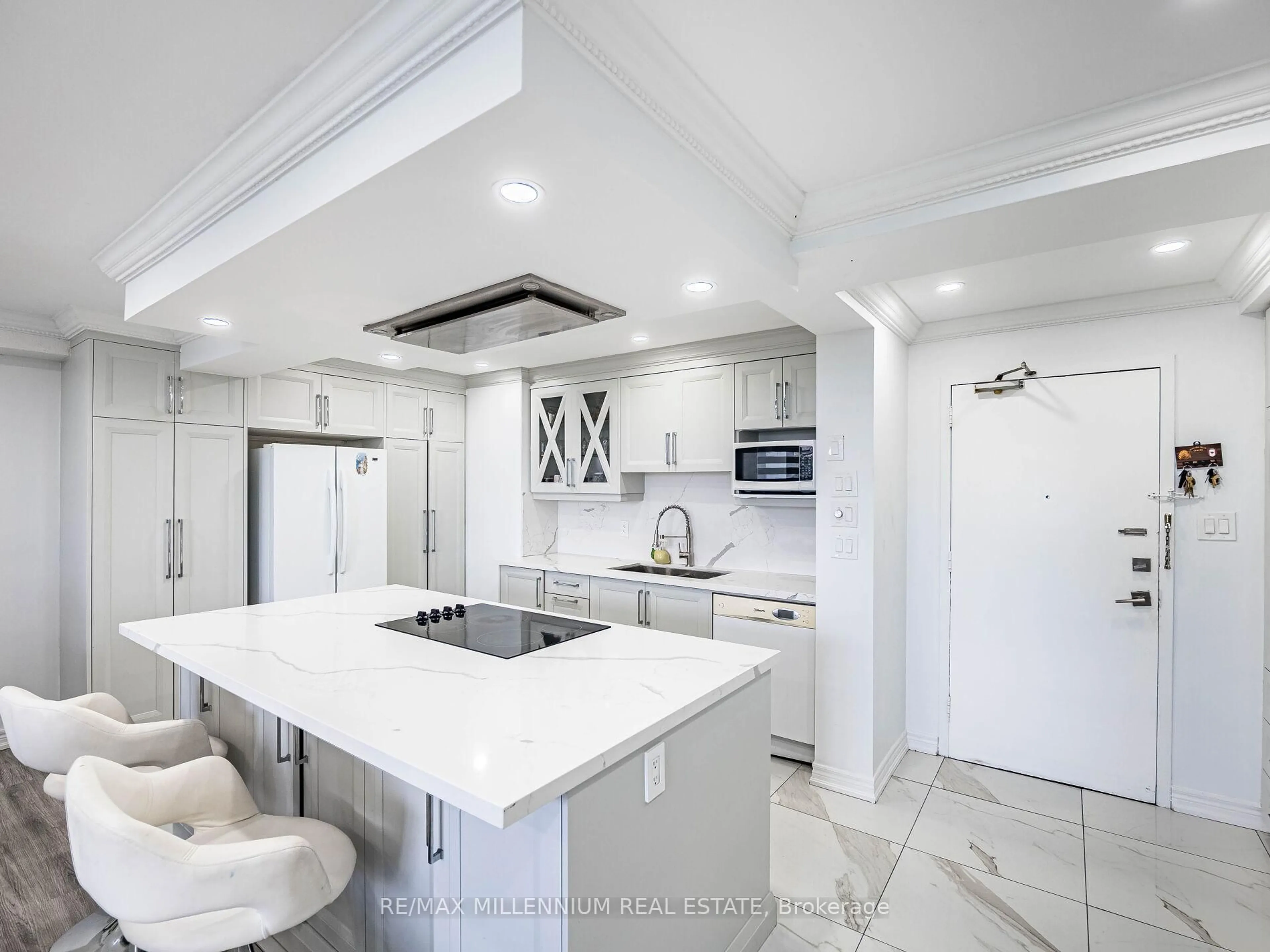 Contemporary kitchen, ceramic/tile floor for 2825 Islington Ave ##603, Toronto Ontario M9L 2K1