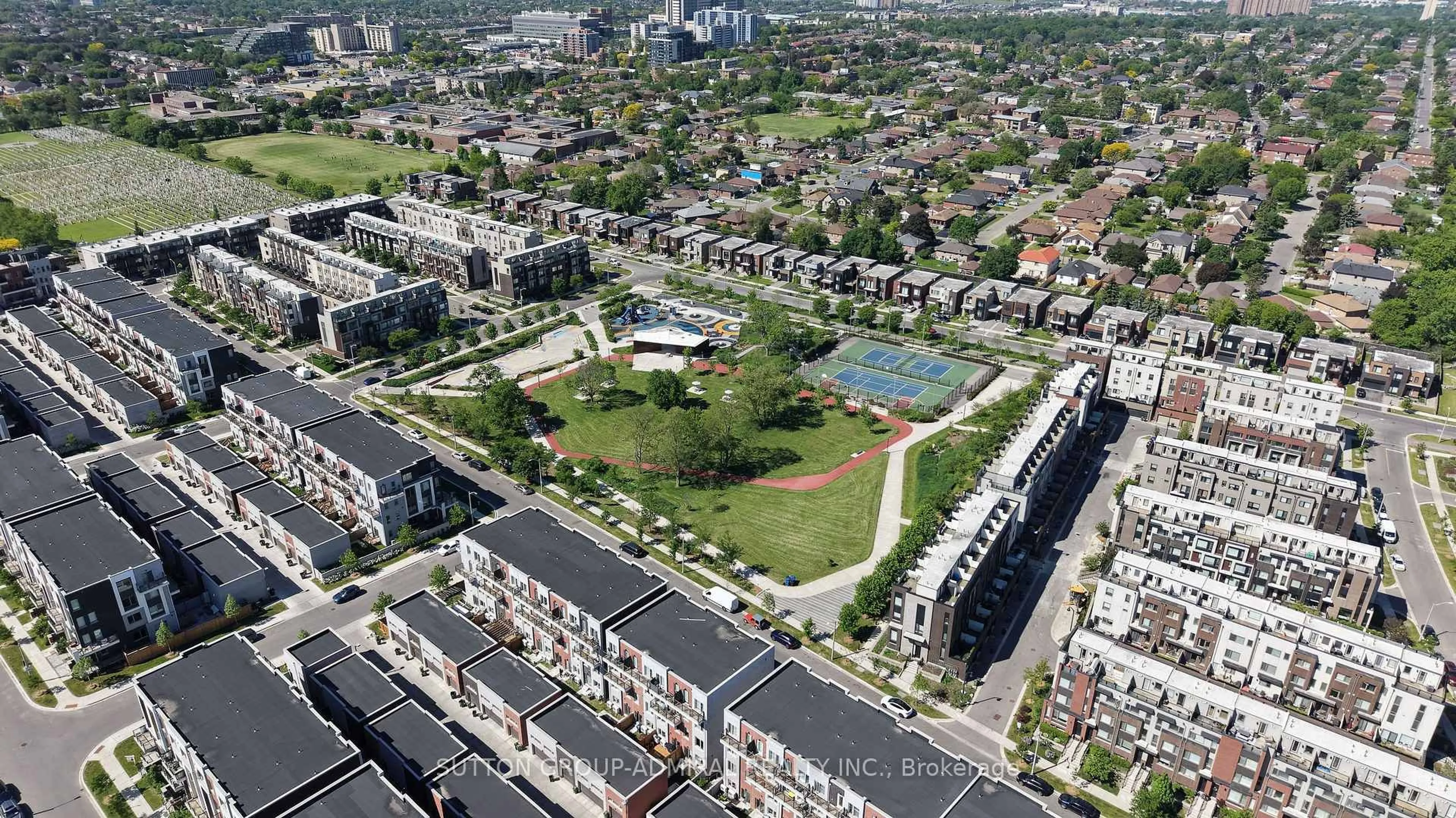 A pic from outside/outdoor area/front of a property/back of a property/a pic from drone, city buildings view from balcony for 153 William Duncan Rd #3, Toronto Ontario M3K 0B9