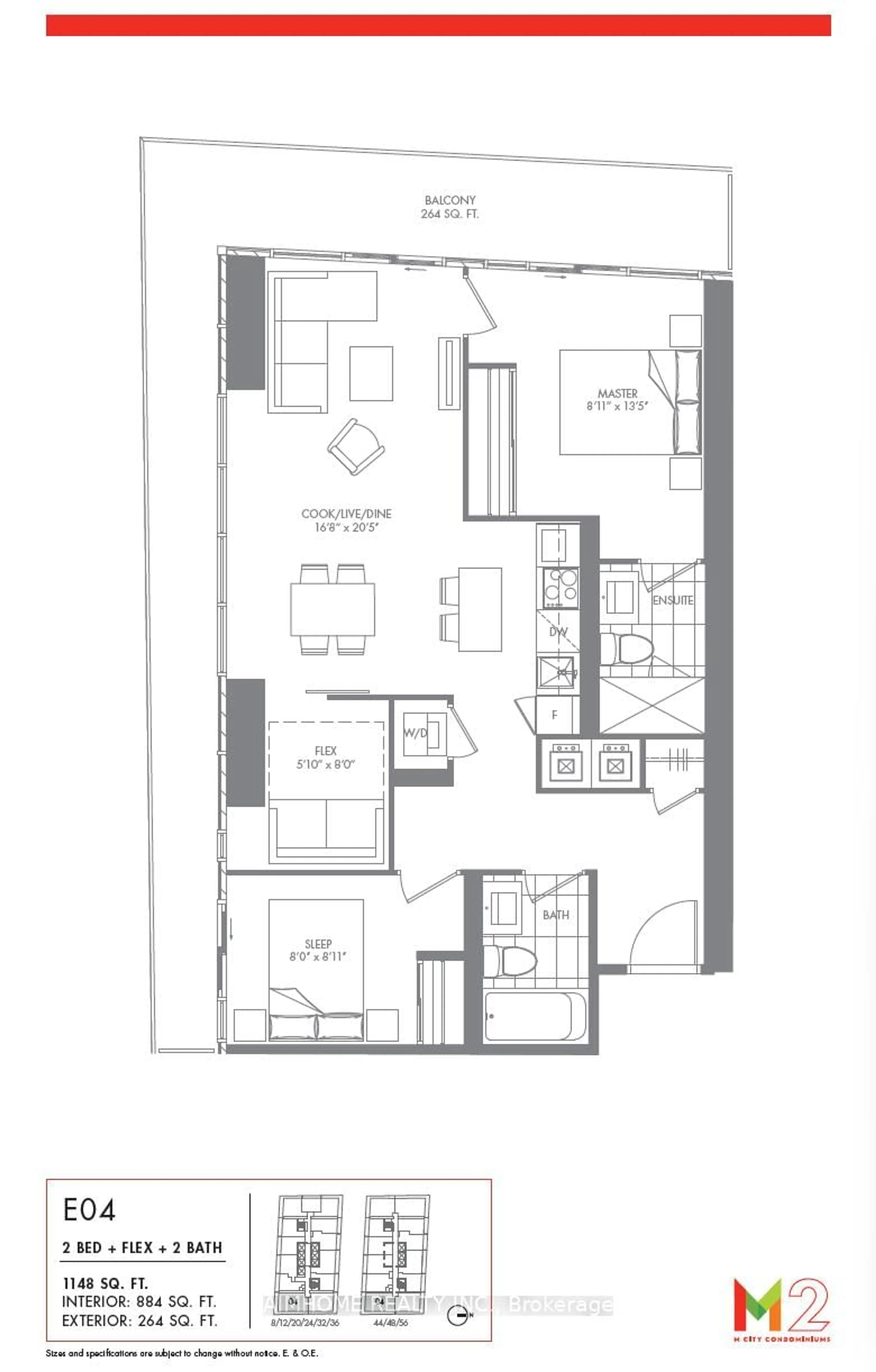 Floor plan for 3883 Quartz Rd #5604, Mississauga Ontario L5B 0M4