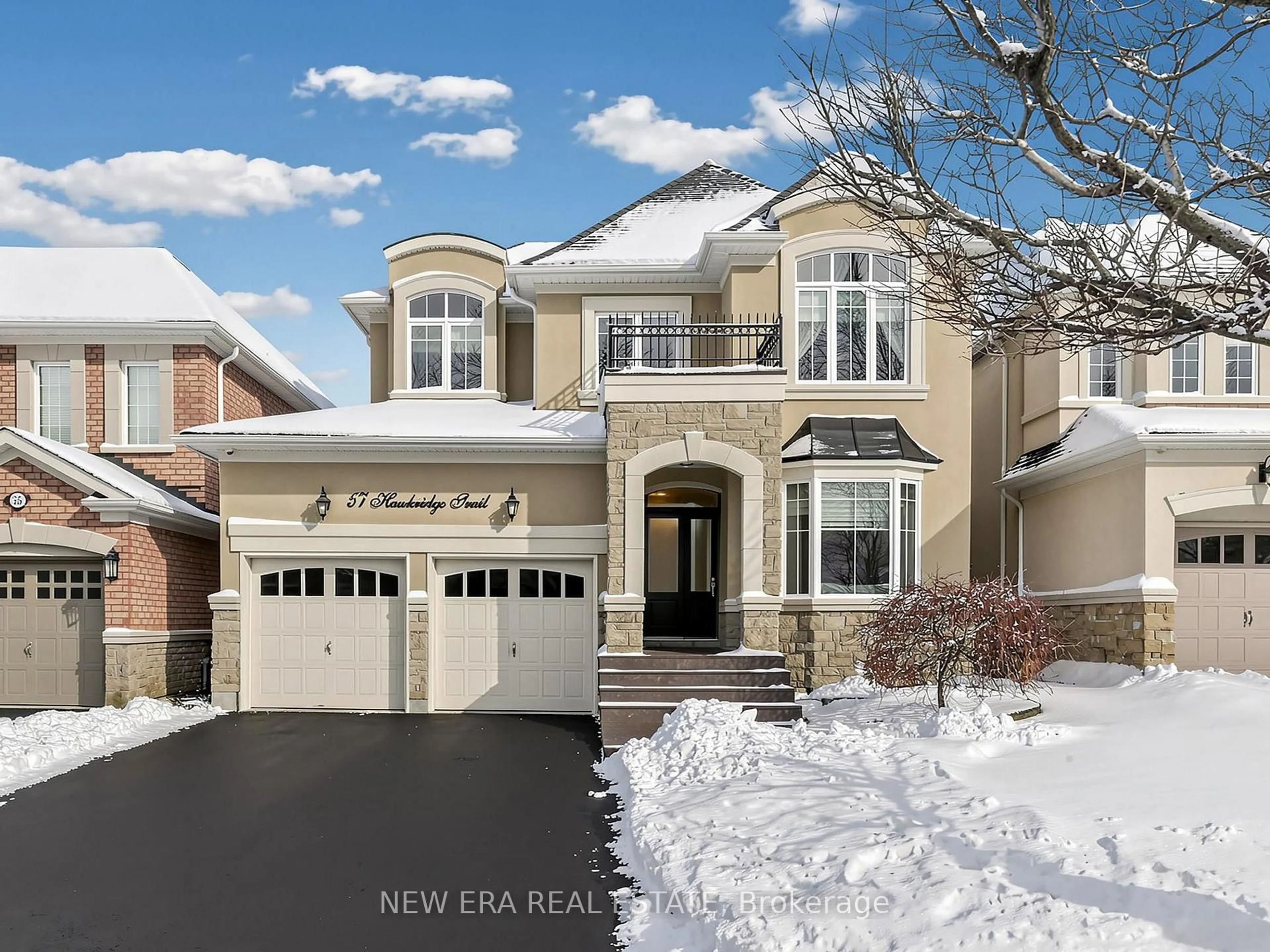 Home with vinyl exterior material, street for 57 Hawkridge Tr, Brampton Ontario L6P 2T6