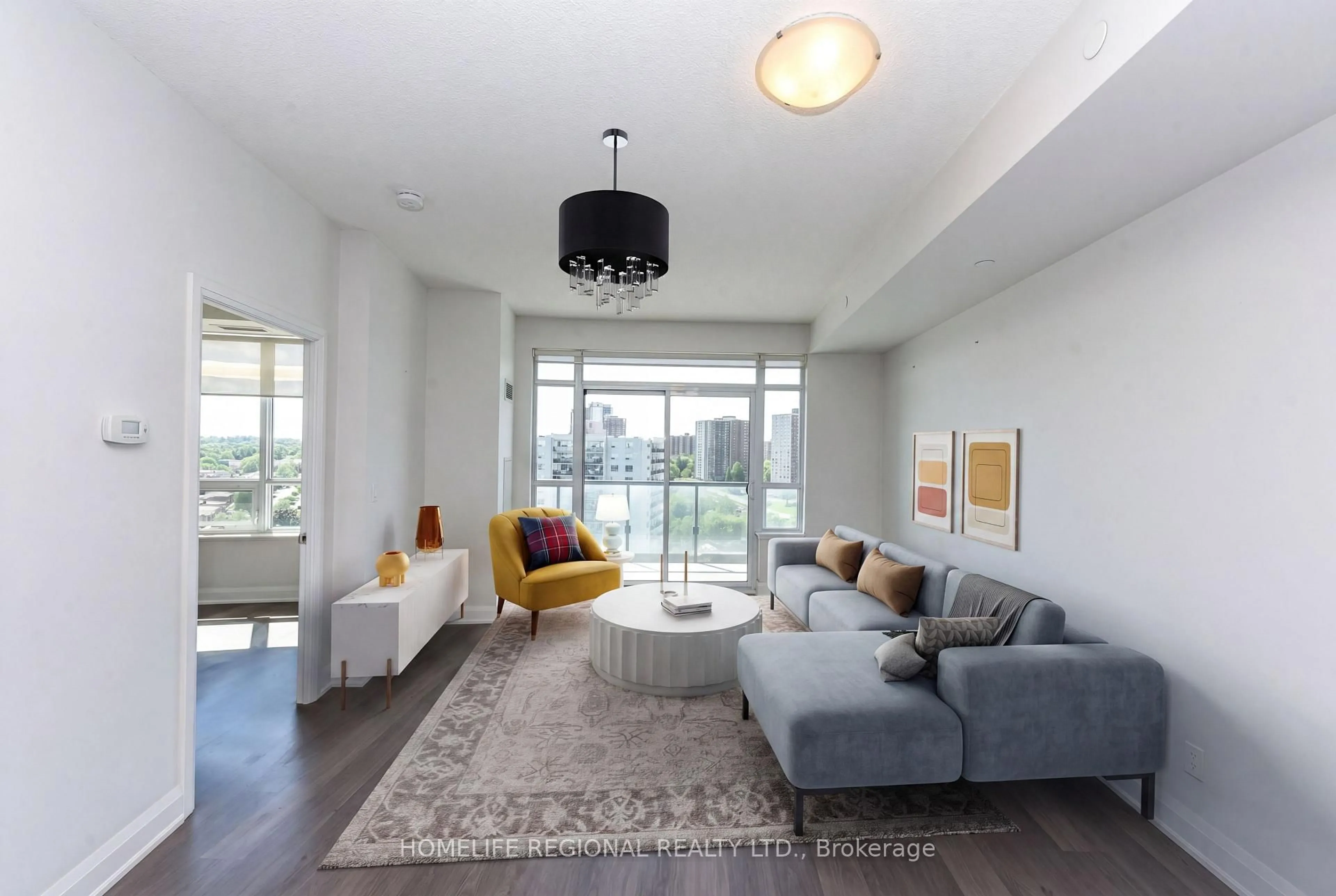 Living room with furniture, unknown for 25 Fontenay Crt #1306, Toronto Ontario M9A 0C4