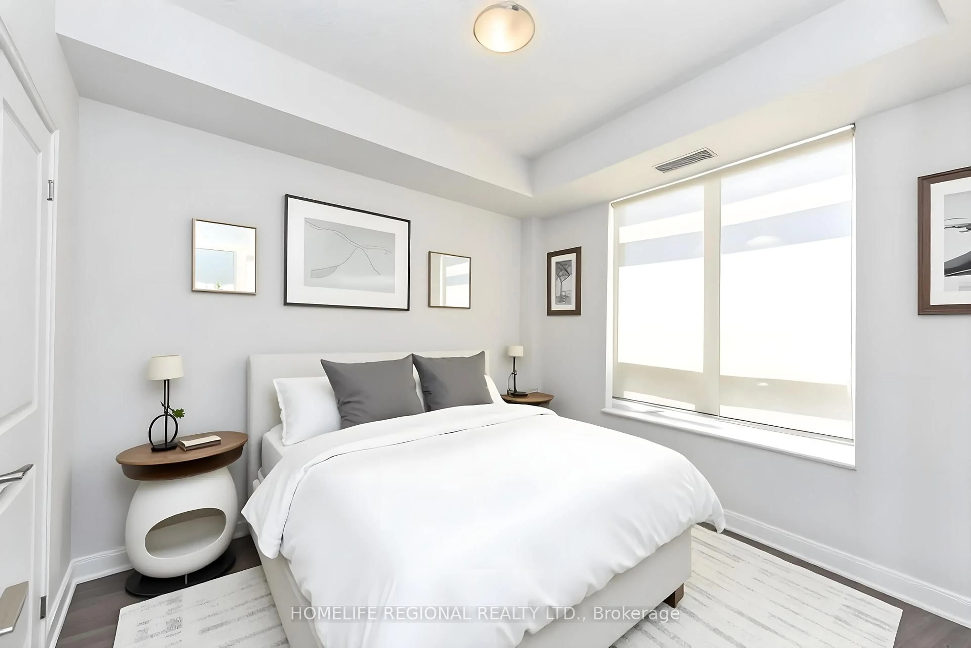 Bedroom with bed, unknown for 25 Fontenay Crt #1306, Toronto Ontario M9A 0C4