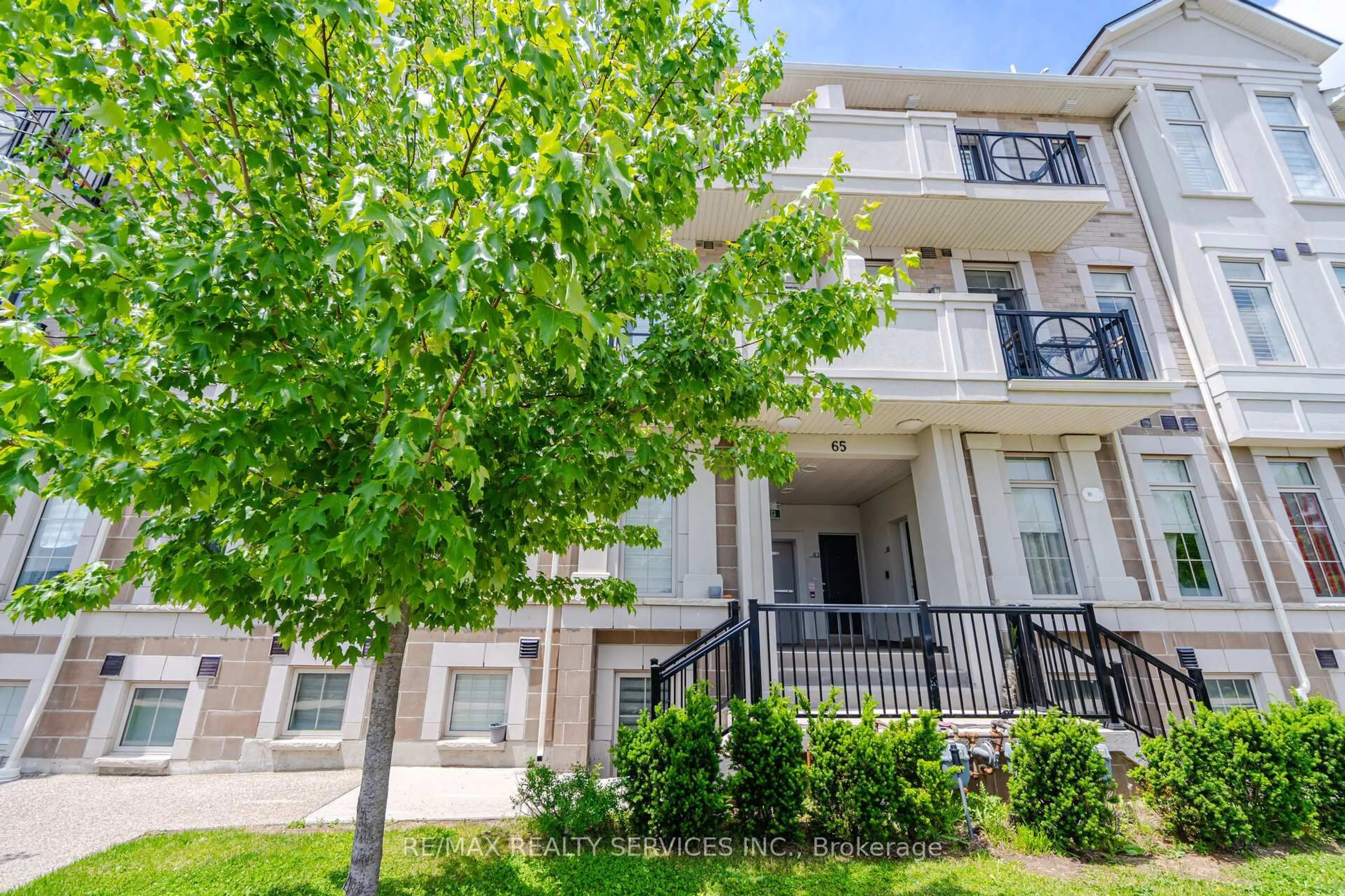 A pic from outside/outdoor area/front of a property/back of a property/a pic from drone, street for 65 Armdale Rd #48, Mississauga Ontario L4Z 0C7