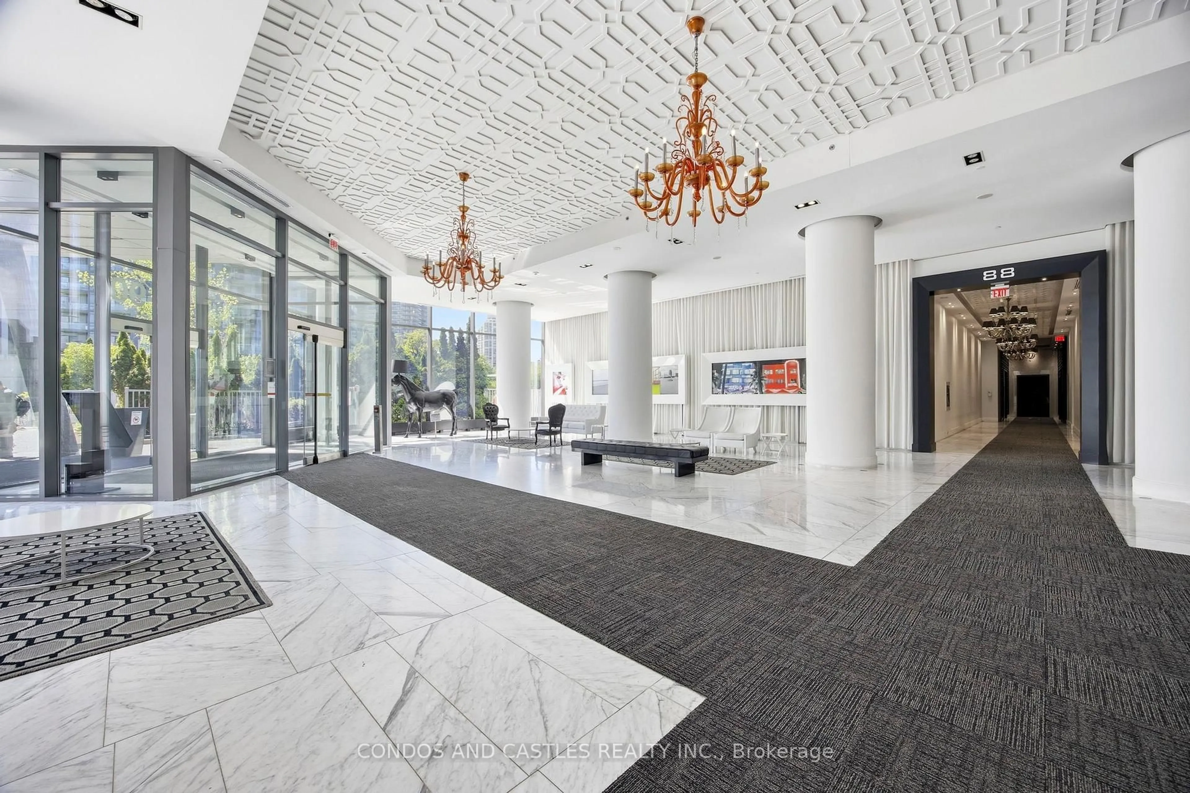 Lobby for 88 Park Lawn Rd #2611, Toronto Ontario M8Y 0B6