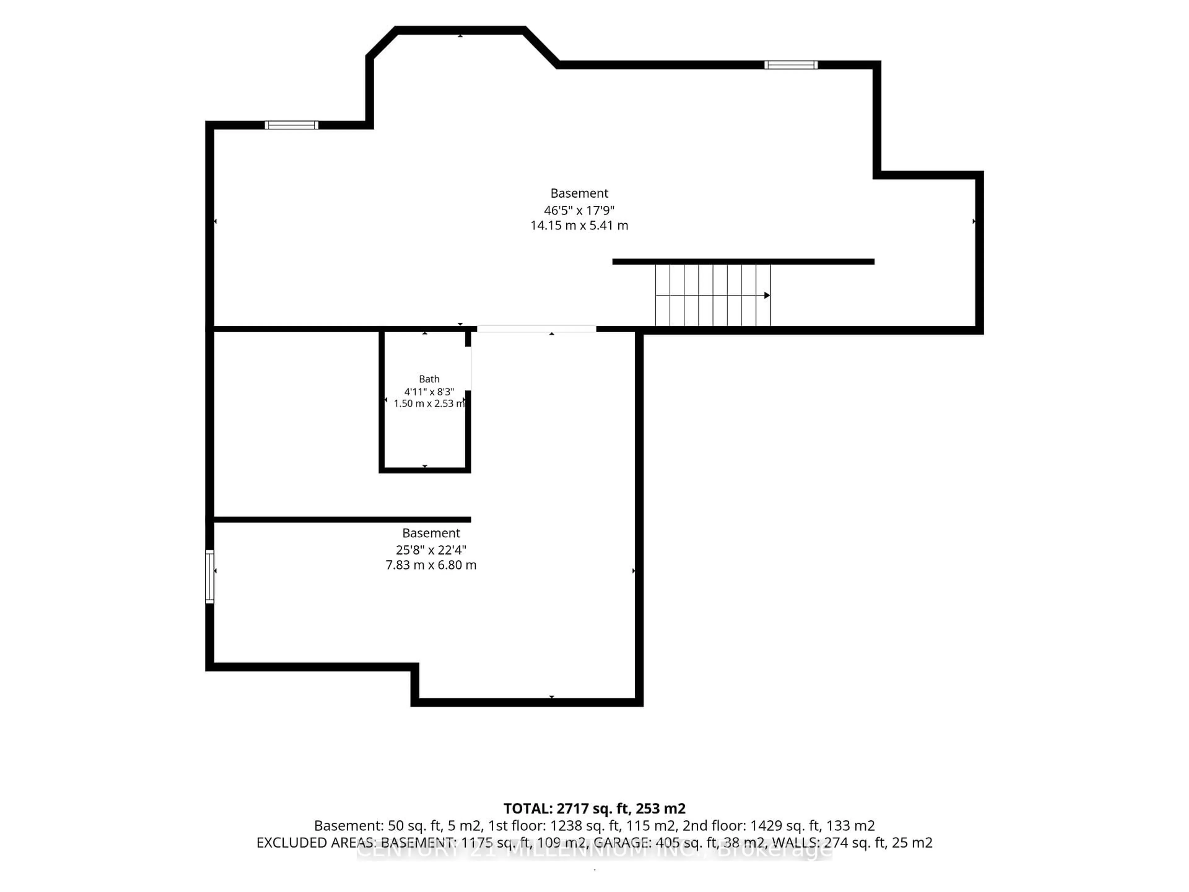 Floor plan for 38 Hillson Crt, Brampton Ontario L6P 1C4