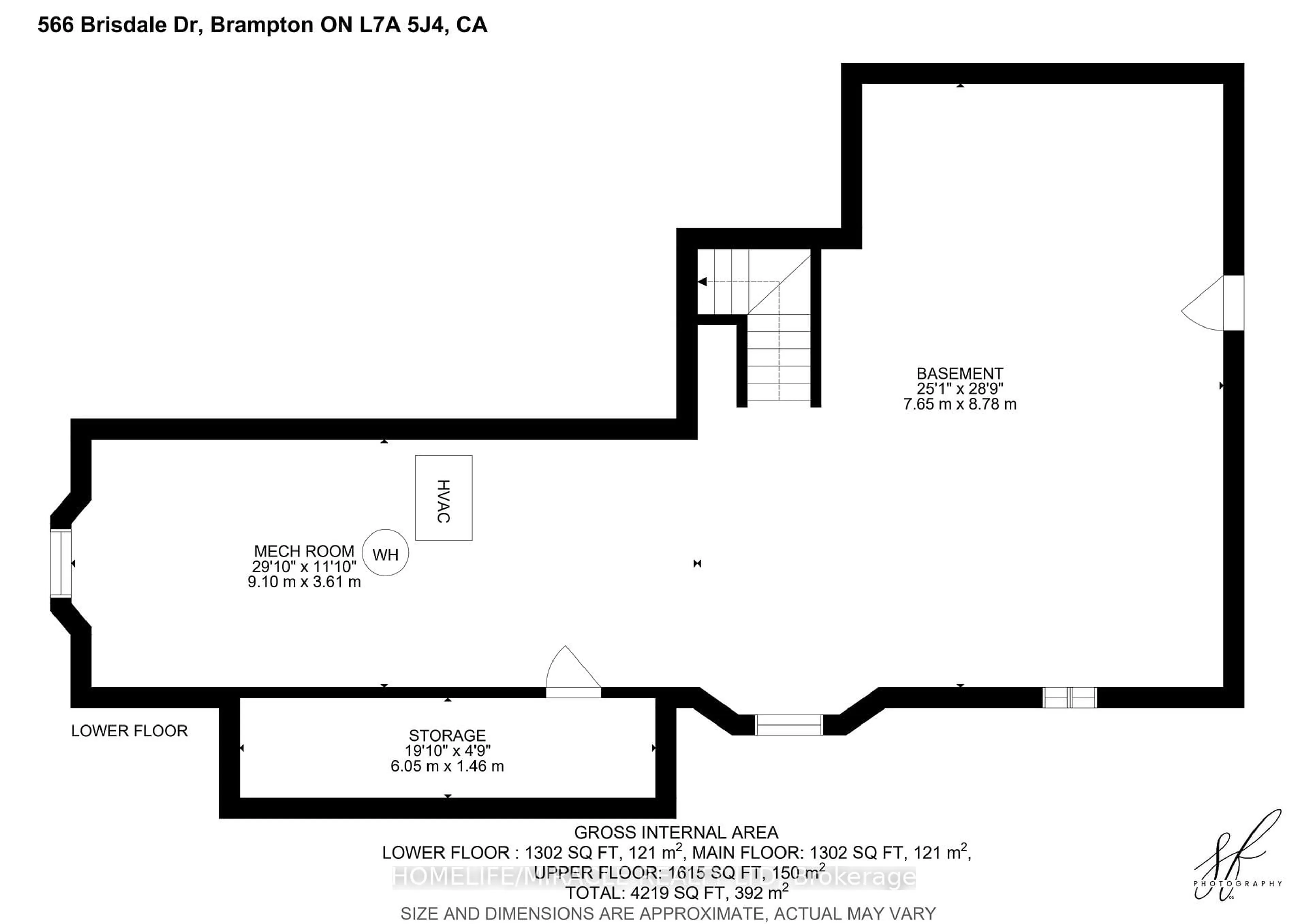 Floor plan for 566 Brisdale Dr, Brampton Ontario L7A 5J4