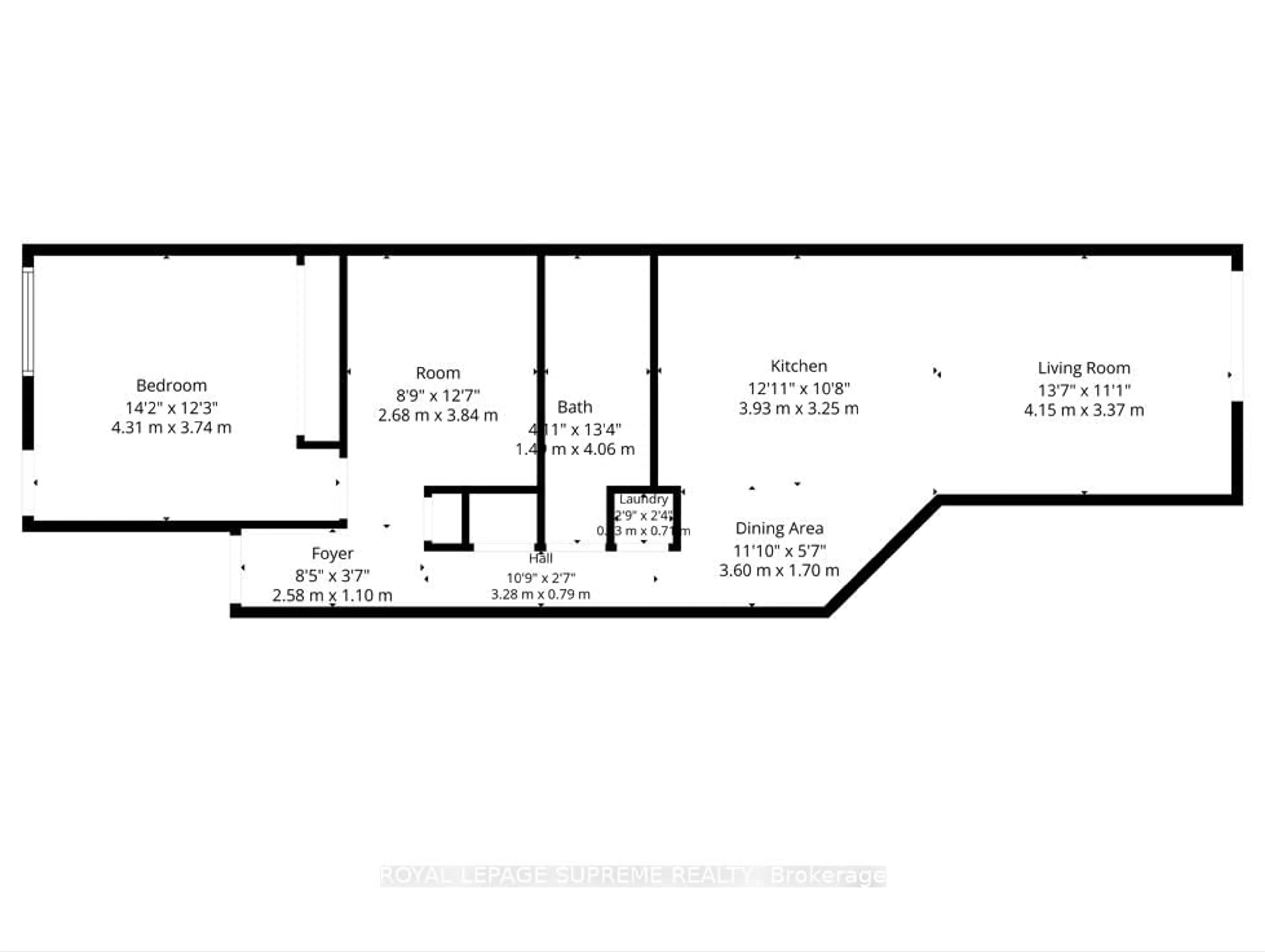 Floor plan for 1949 Lawrence Ave #15, Toronto Ontario M9N 1H3