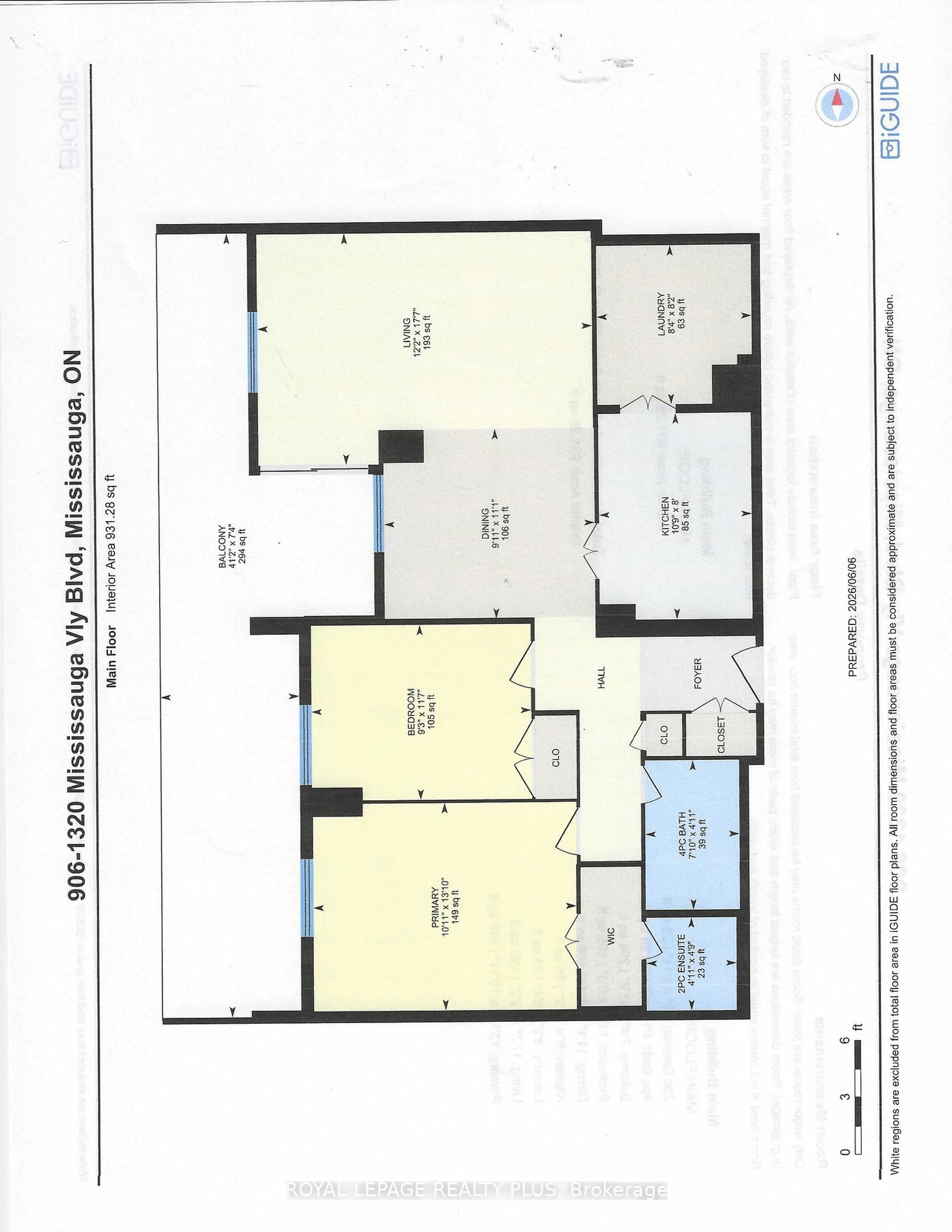 Floor plan for 1320 Mississauga Valley Blvd #906, Mississauga Ontario L5A 3S9