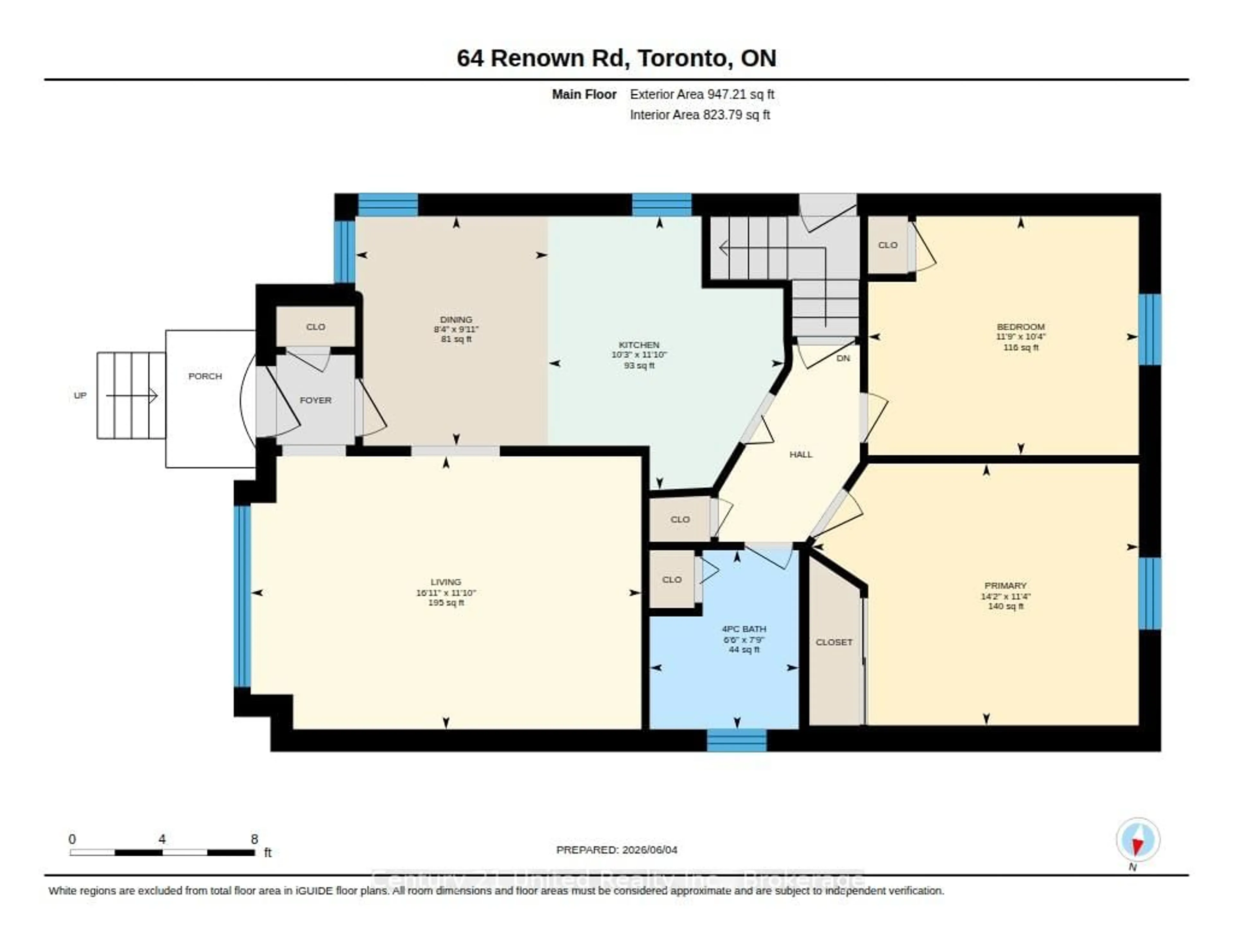 Floor plan for 64 Renown Rd, Toronto Ontario M9A 2E5