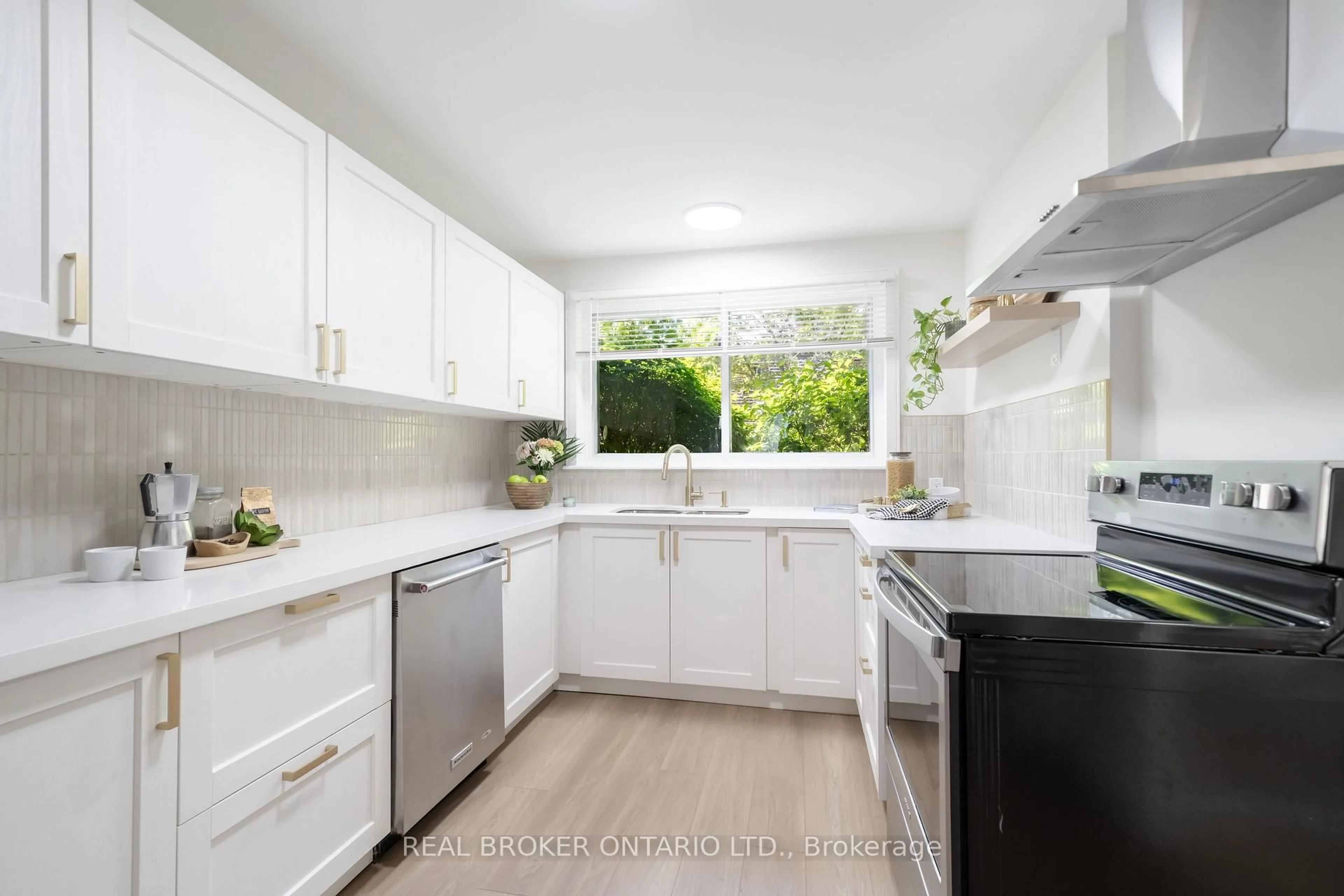 Contemporary kitchen, ceramic/tile floor for 684 Dynes Rd #1, Burlington Ontario L7N 2V6