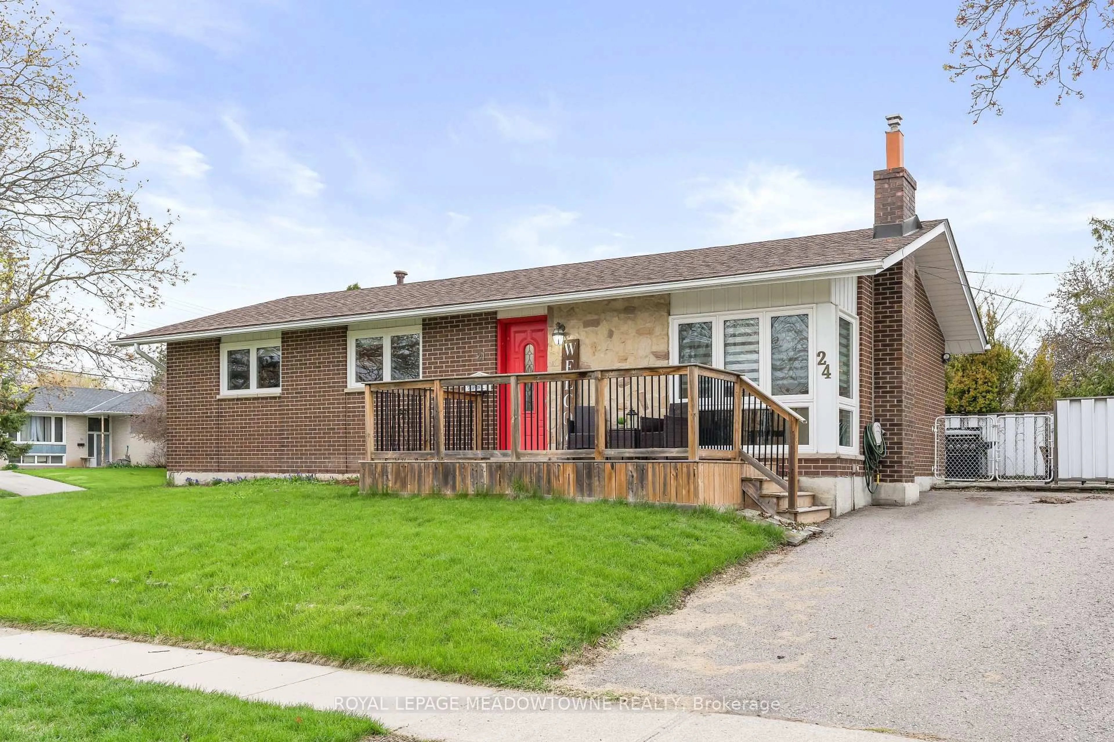 Home with brick exterior material, street for 24 Gower Rd, Halton Hills Ontario L7G 1E5