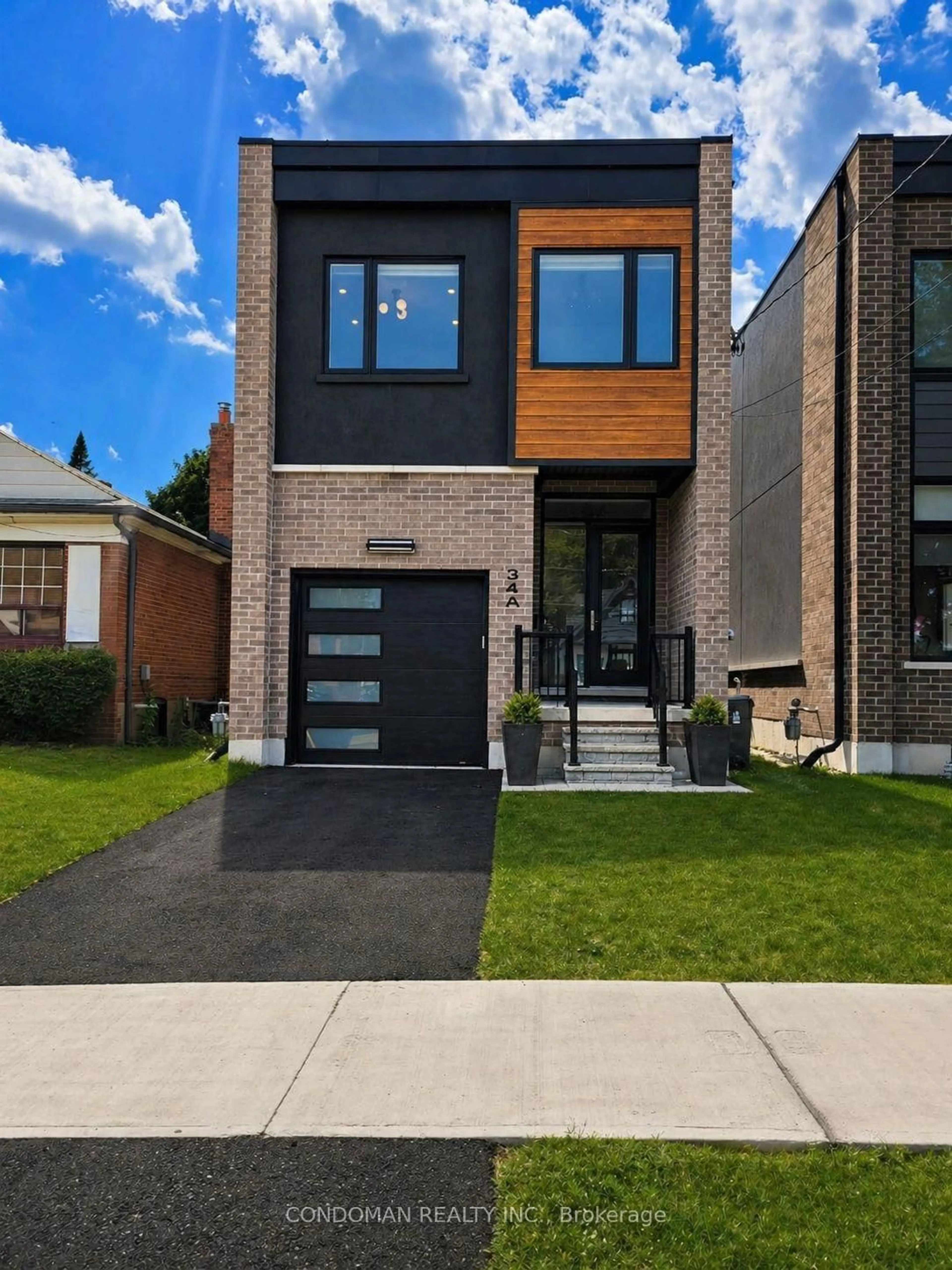 Home with brick exterior material, street for 34A Bellman Ave, Toronto Ontario M8W 4A3