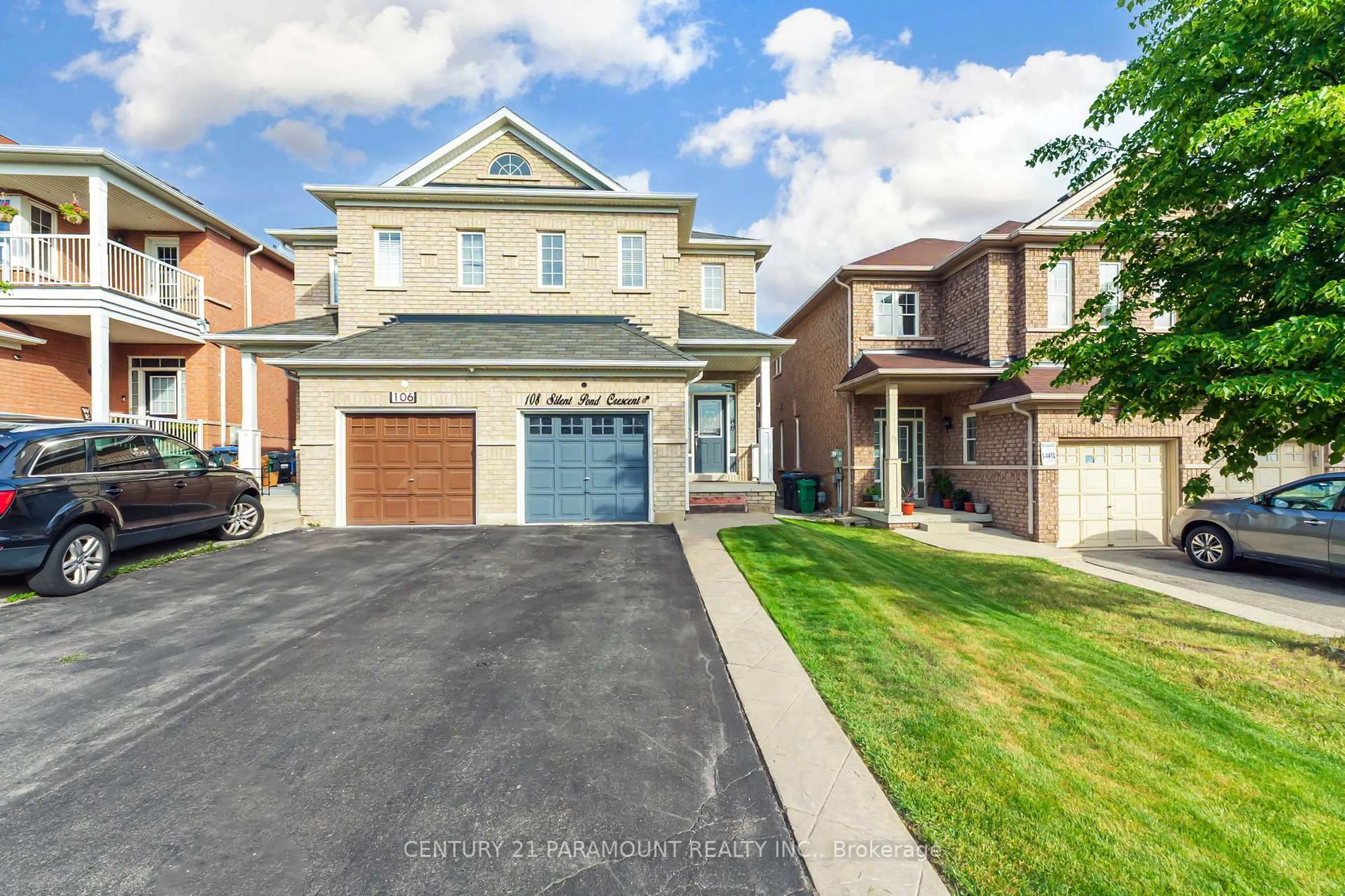 Home with brick exterior material, street for 108 Silent Pond Cres, Brampton Ontario L6V 4S9