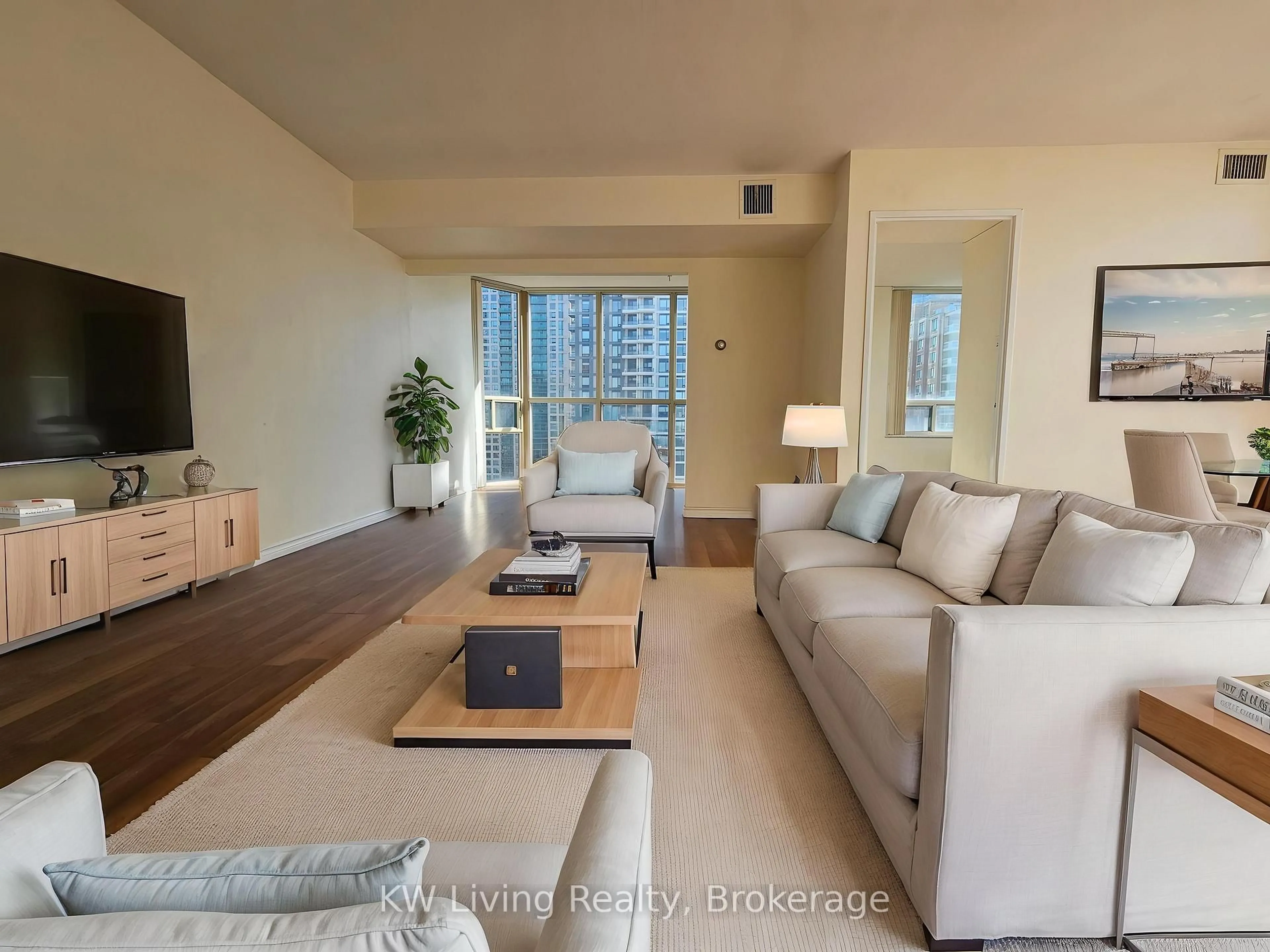 Living room with furniture, unknown for 285 Enfield Pl #1503, Mississauga Ontario L5B 3Y6
