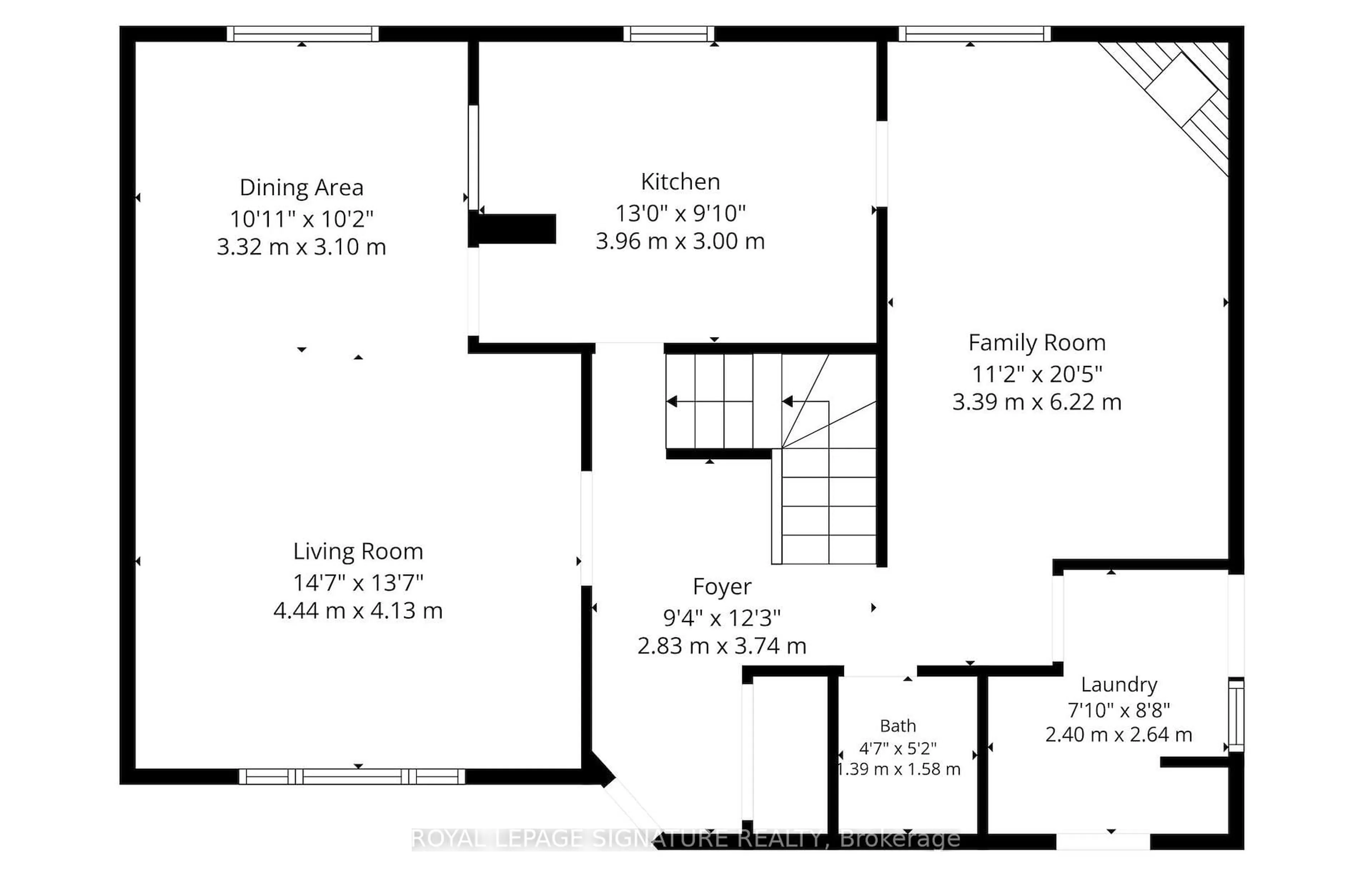 Floor plan for 29 Mansfield St, Brampton Ontario L6S 2X8