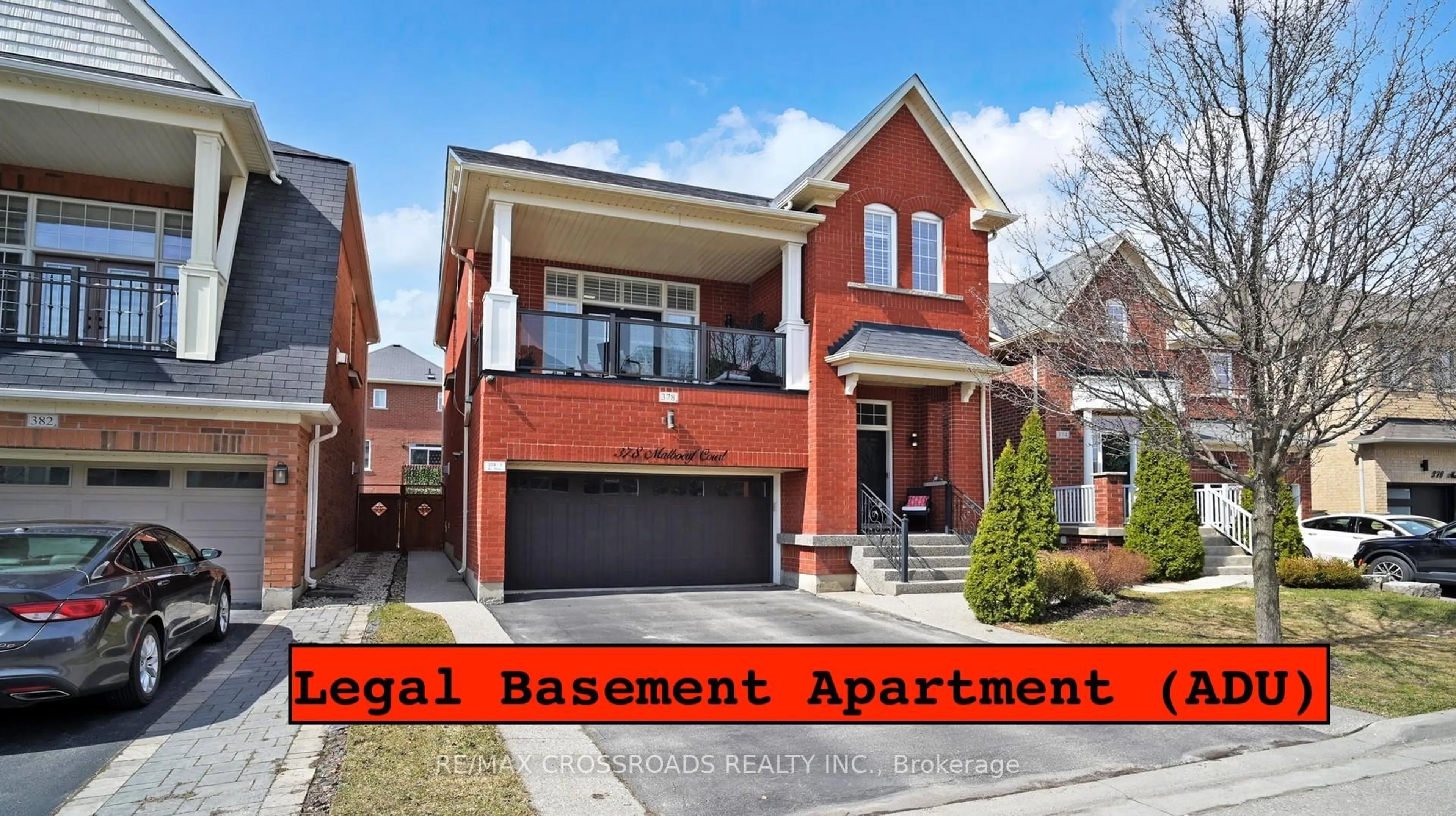 Home with brick exterior material, street for 378 Malboeuf Crt, Milton Ontario L9T 7Y3