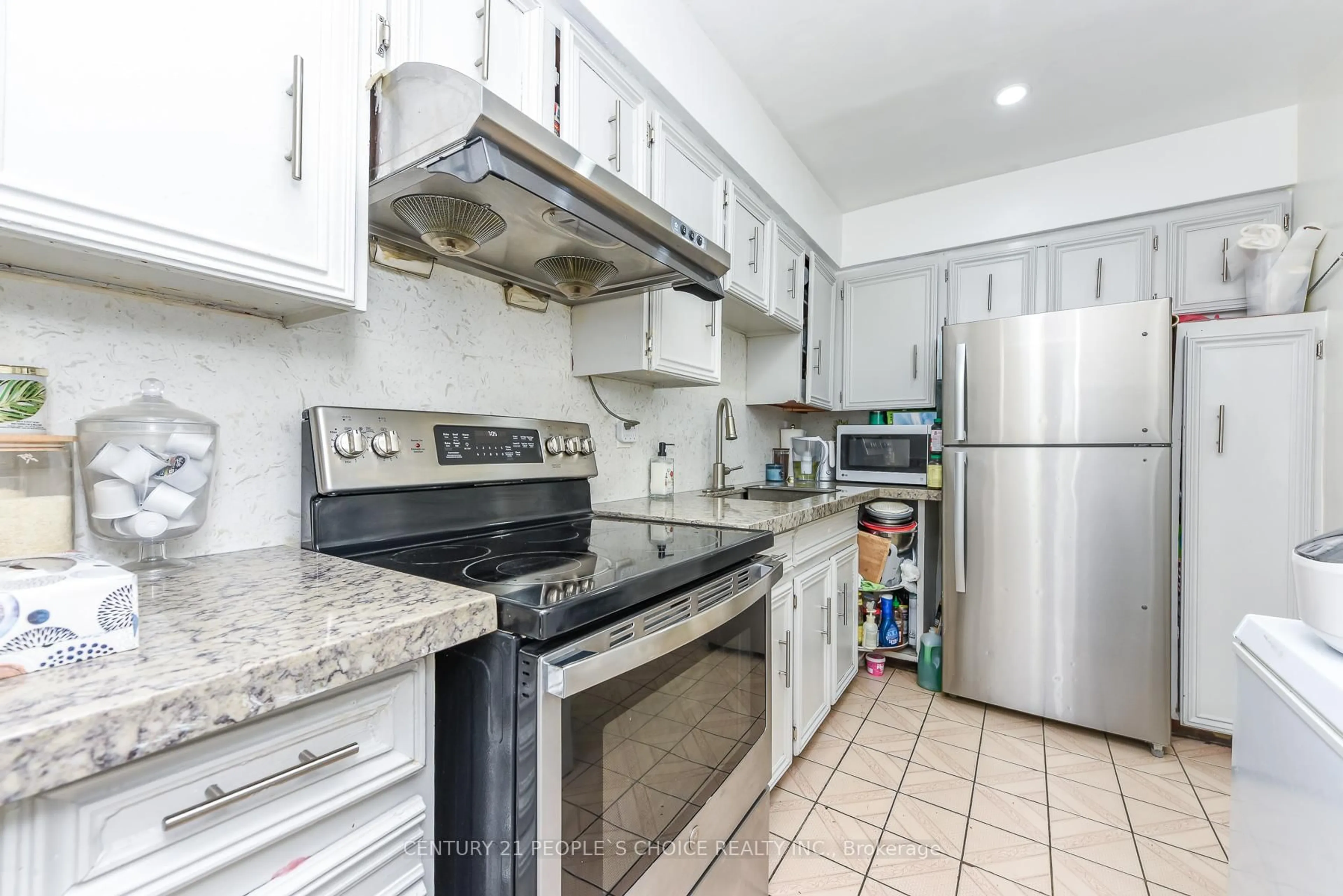 Standard kitchen, ceramic/tile floor for 10 Eddystone Ave #108, Toronto Ontario M3N 2T2