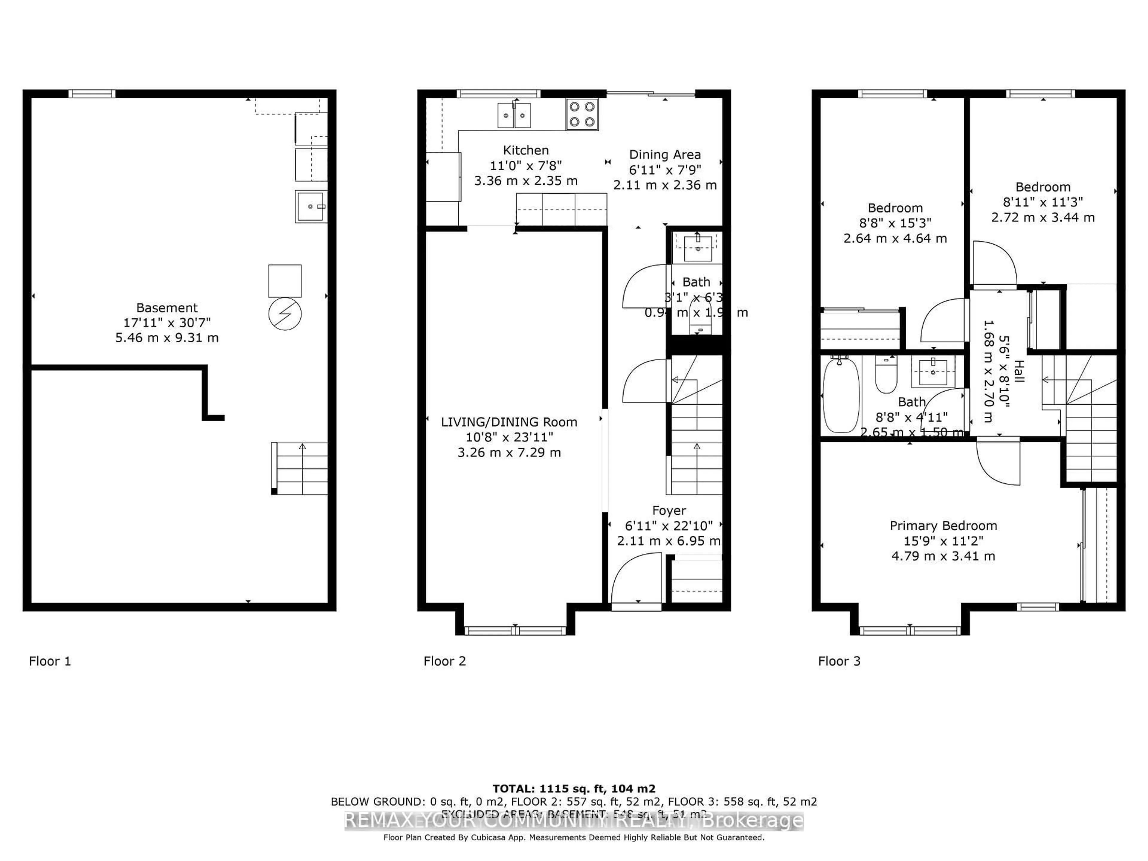 Floor plan for 1020 CENTRAL PARK Dr #39, Brampton Ontario L6S 3J5