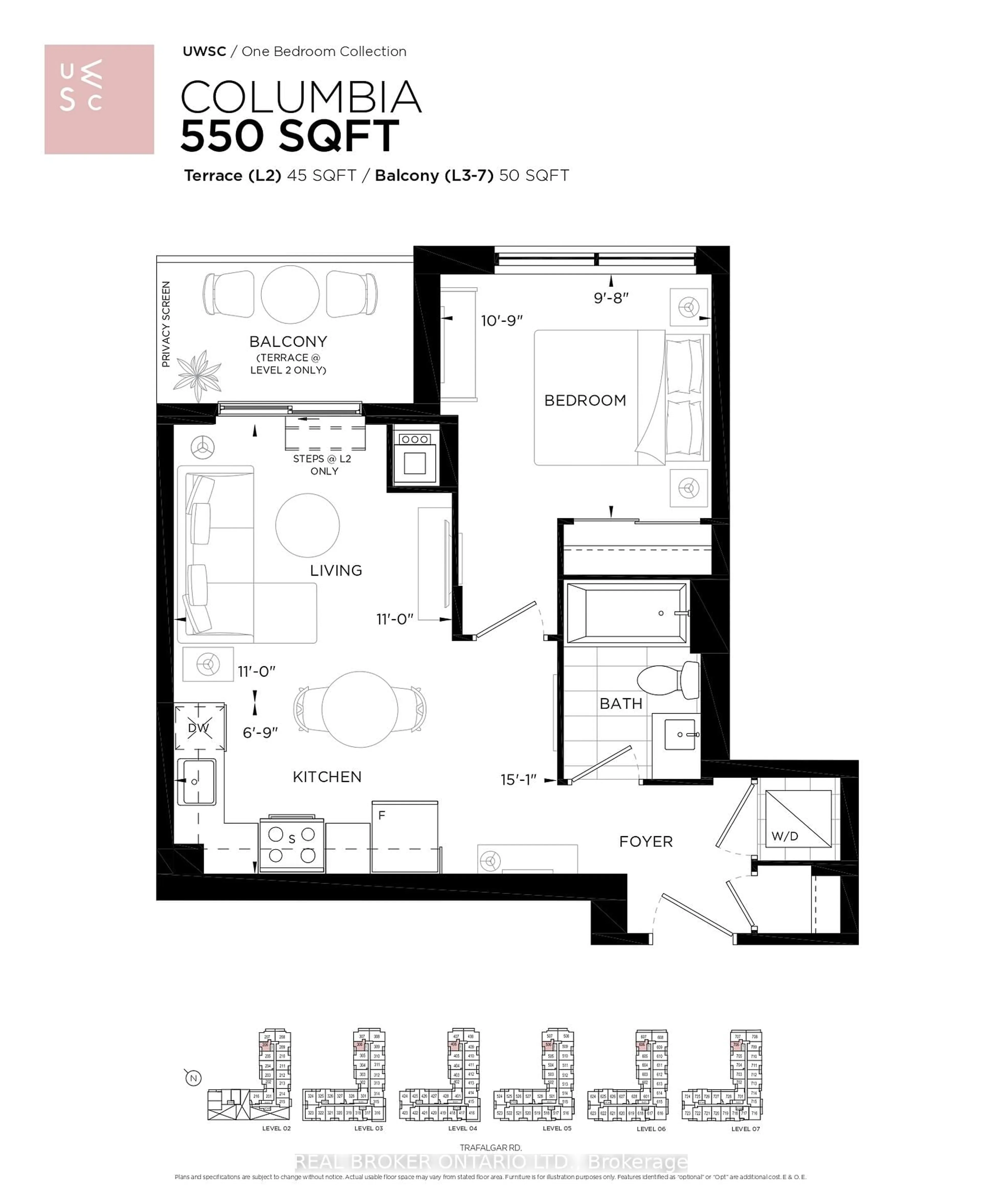 Floor plan for 3200 William Coltson Ave #306, Oakville Ontario L6H 7W6