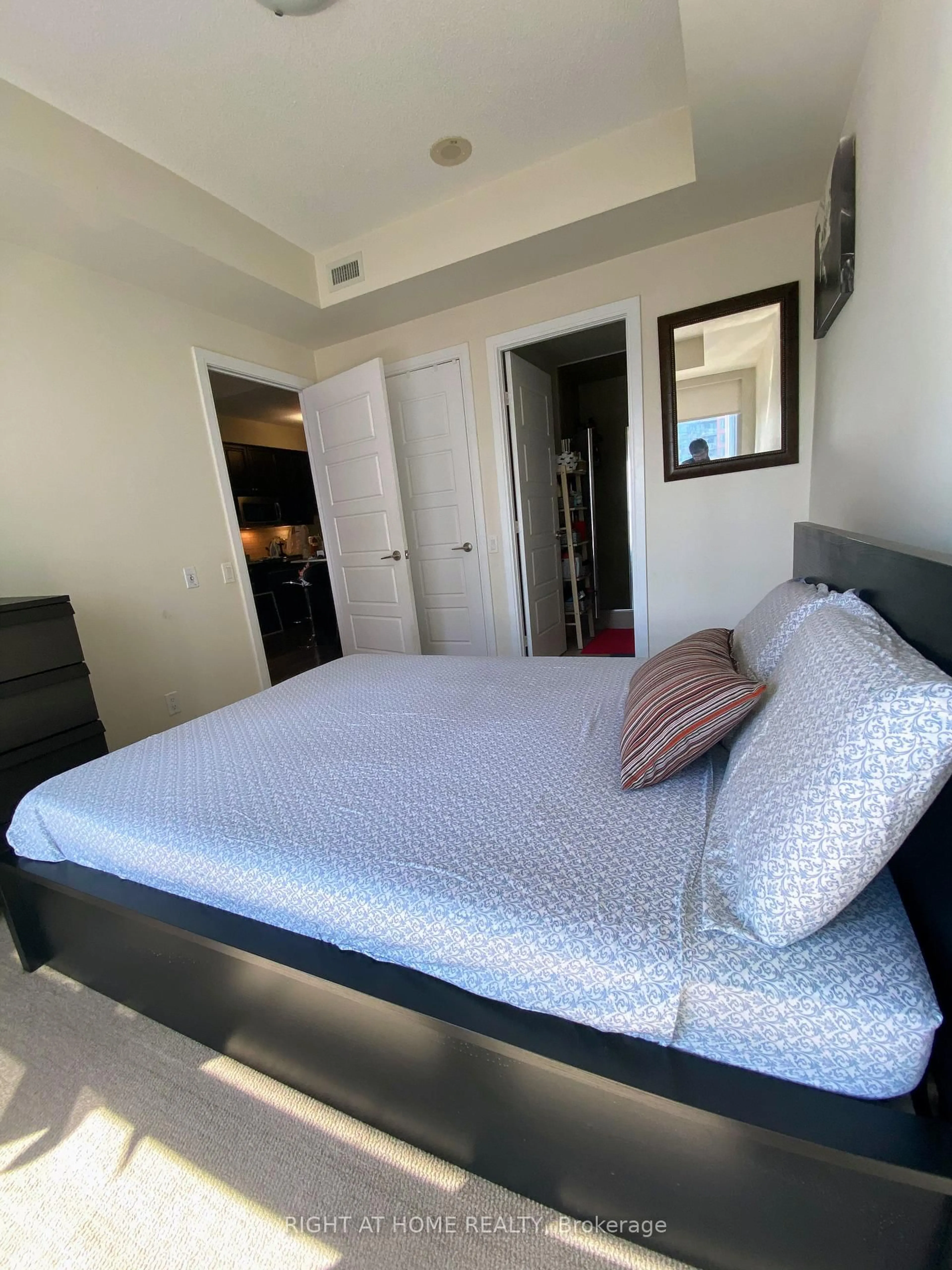 Bedroom with bed, unknown for 15 Viking Lane #1503, Toronto Ontario M9B 0A4