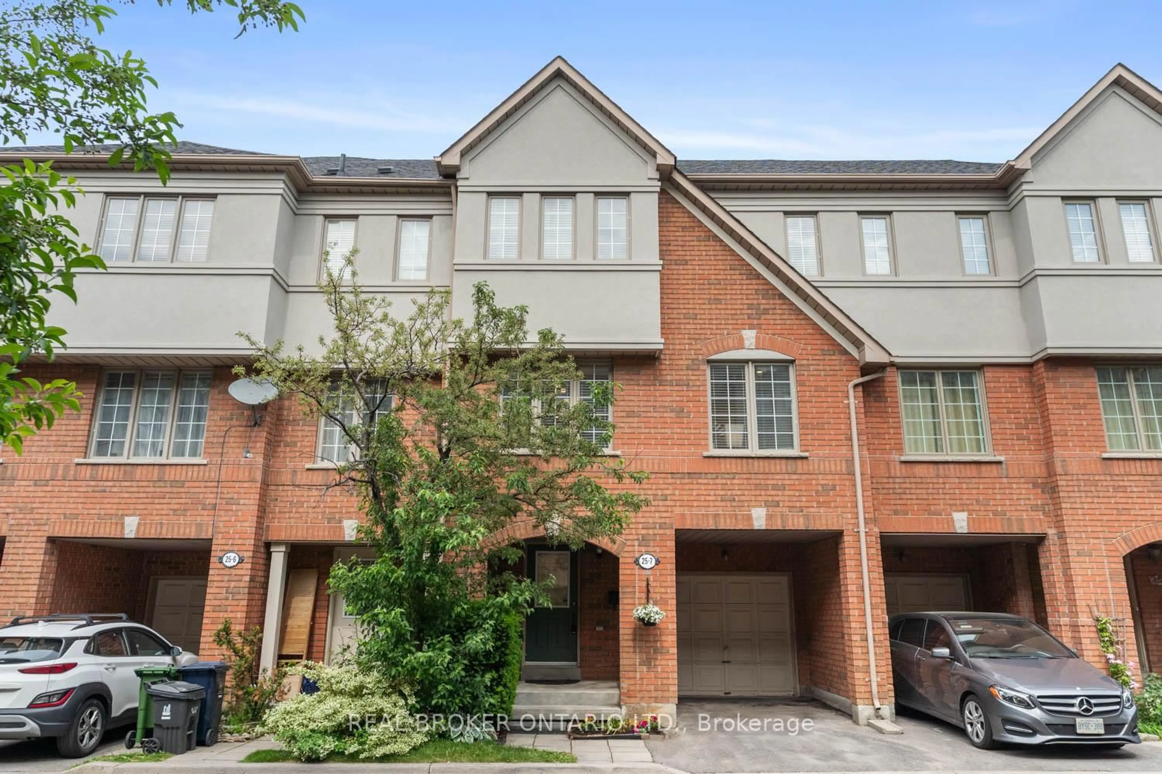 Home with brick exterior material, street for 25 West Deane Park Dr #7, Toronto Ontario M9B 2R5