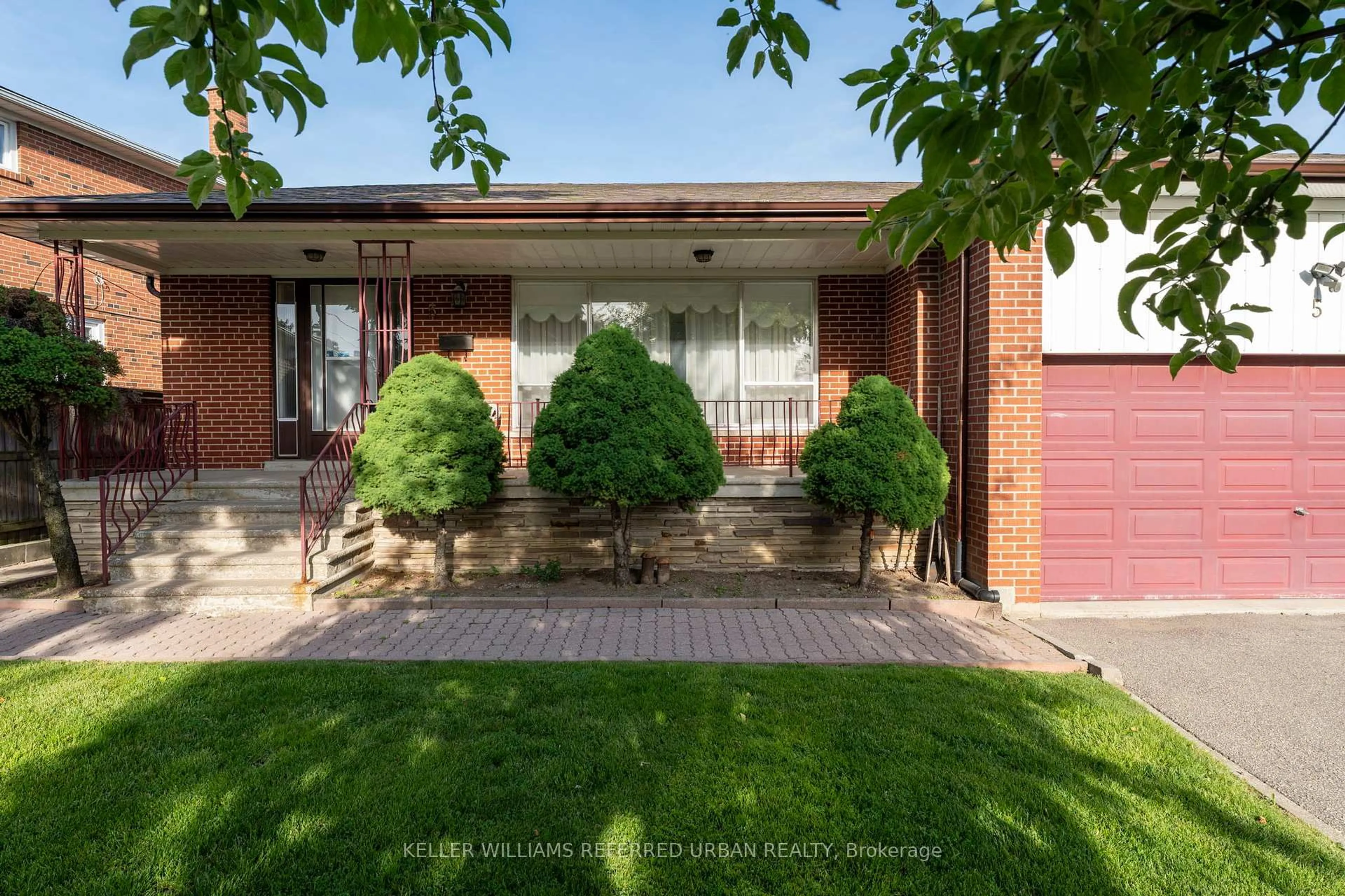 Home with brick exterior material, street for 5 Paramount Crt, Toronto Ontario M6M 2L3