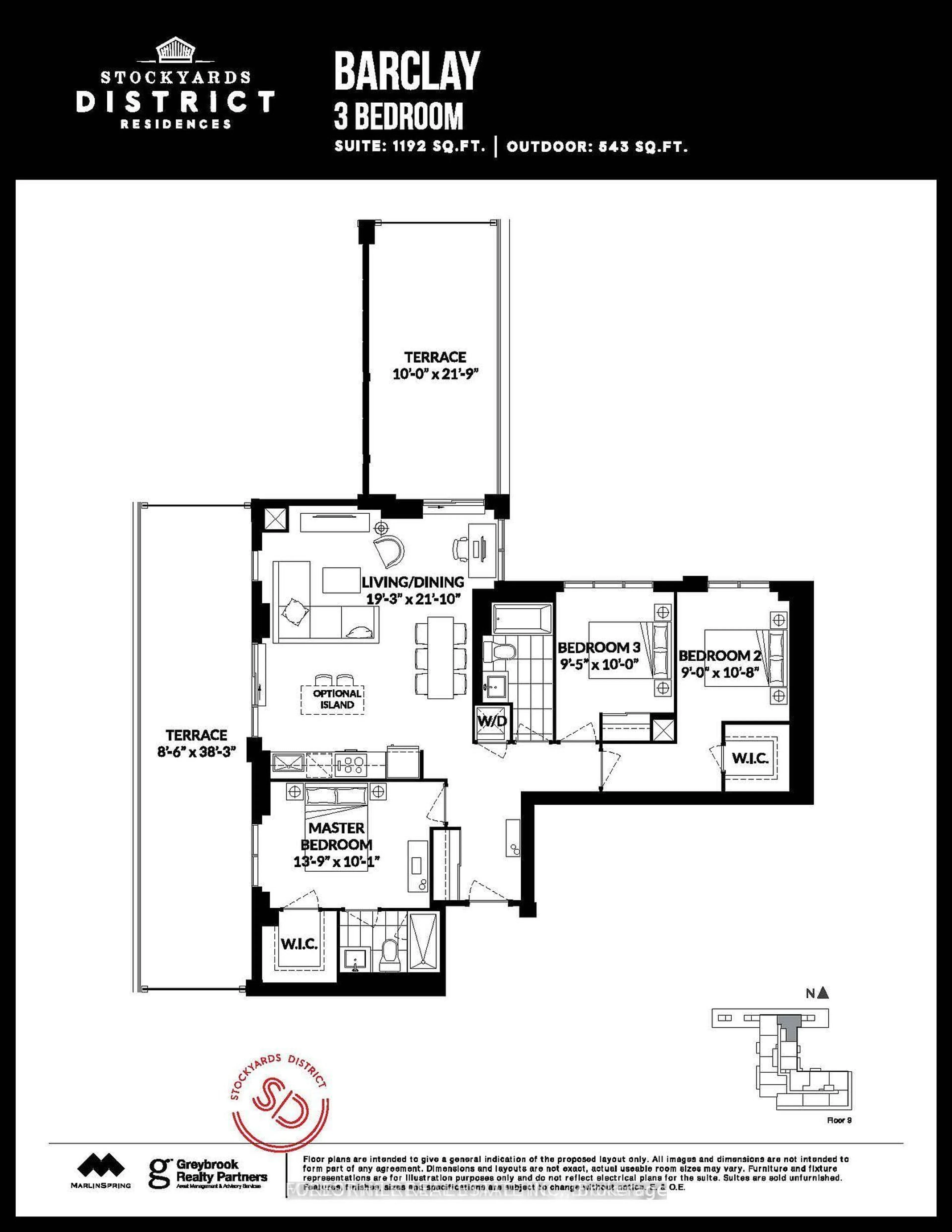 Floor plan for 2300 ST CLAIR AVE Ave #913, Toronto Ontario M6N 0B3