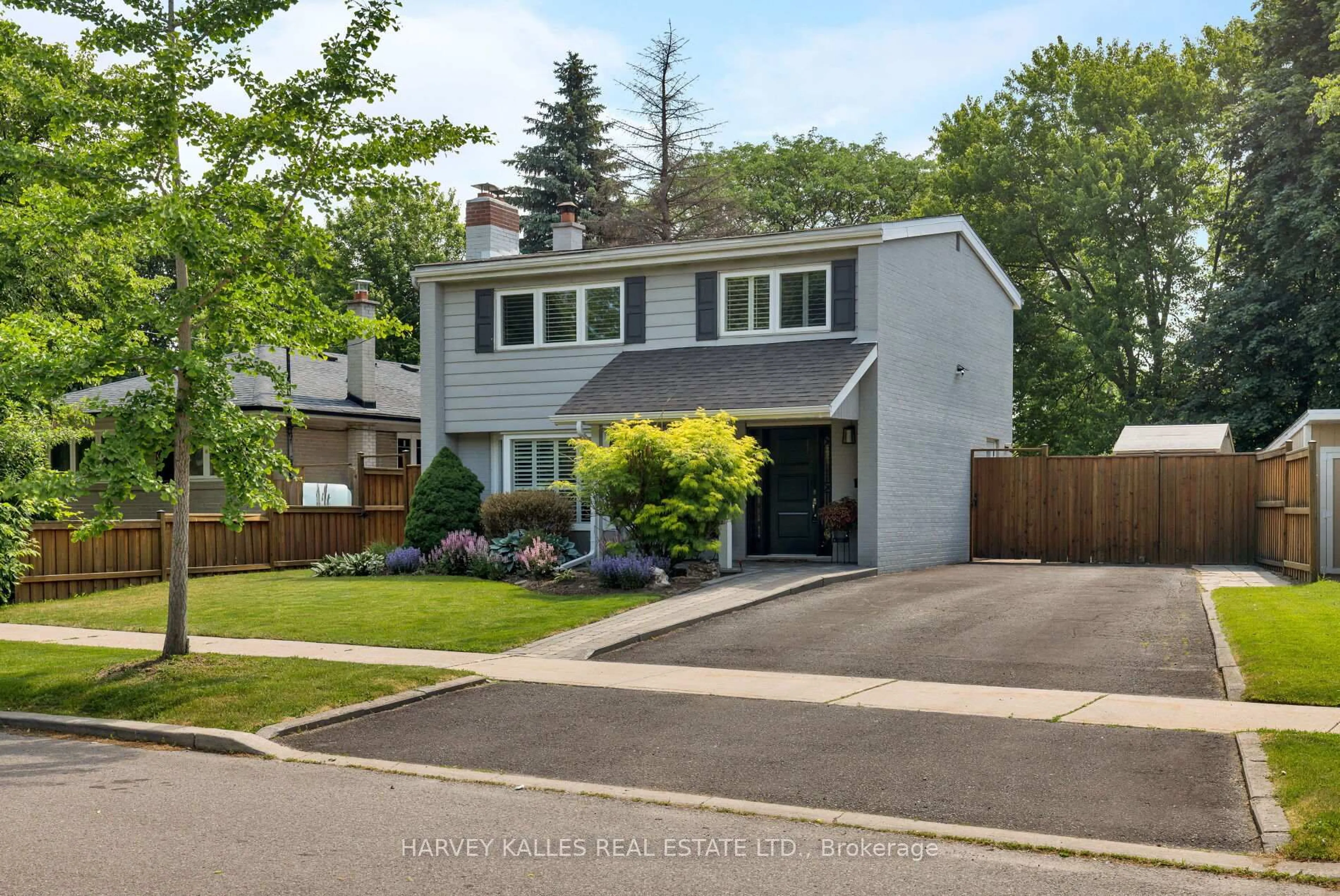 Home with vinyl exterior material, street for 45 Ashfield Dr, Toronto Ontario M9C 4T7
