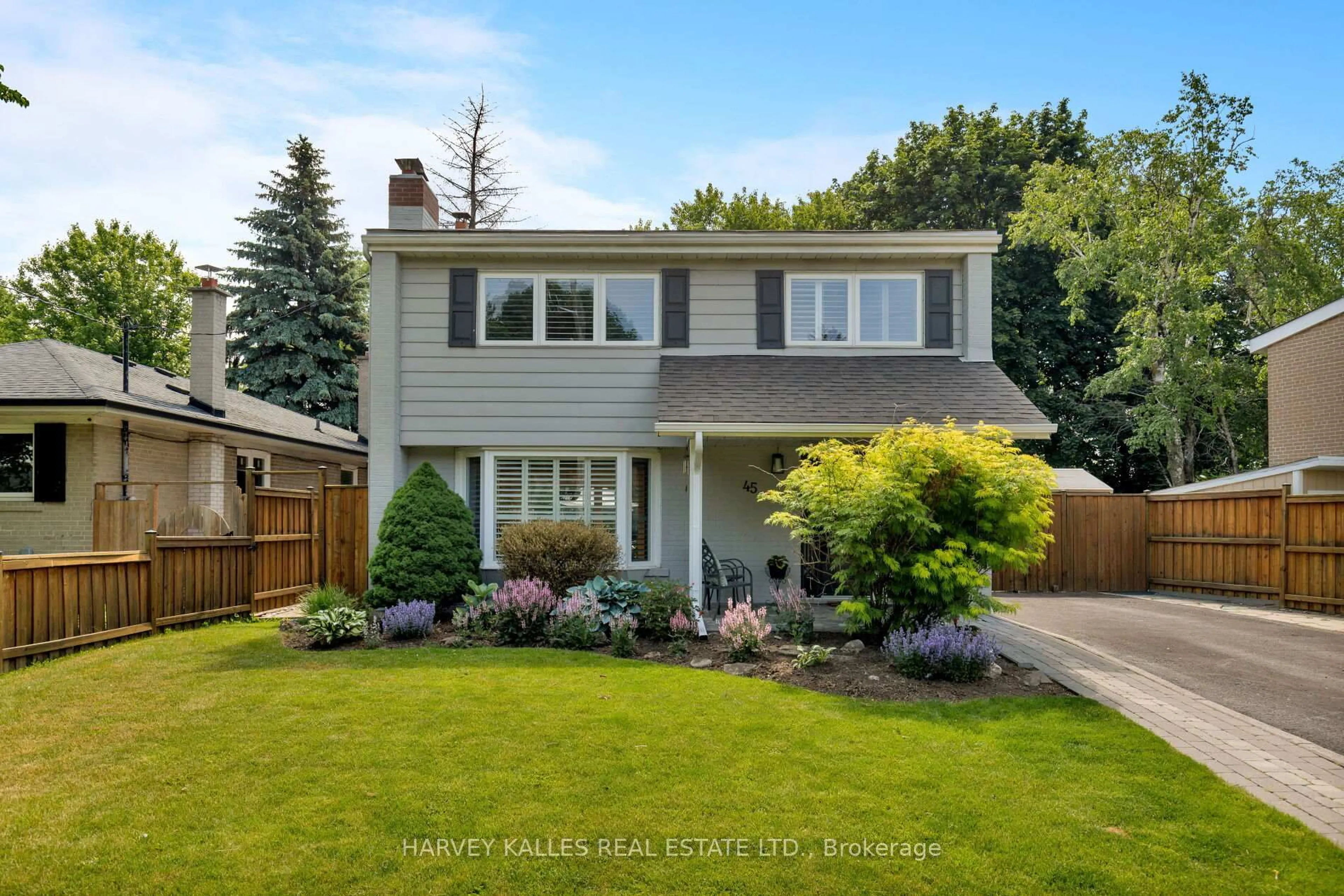 Home with vinyl exterior material, street for 45 Ashfield Dr, Toronto Ontario M9C 4T7