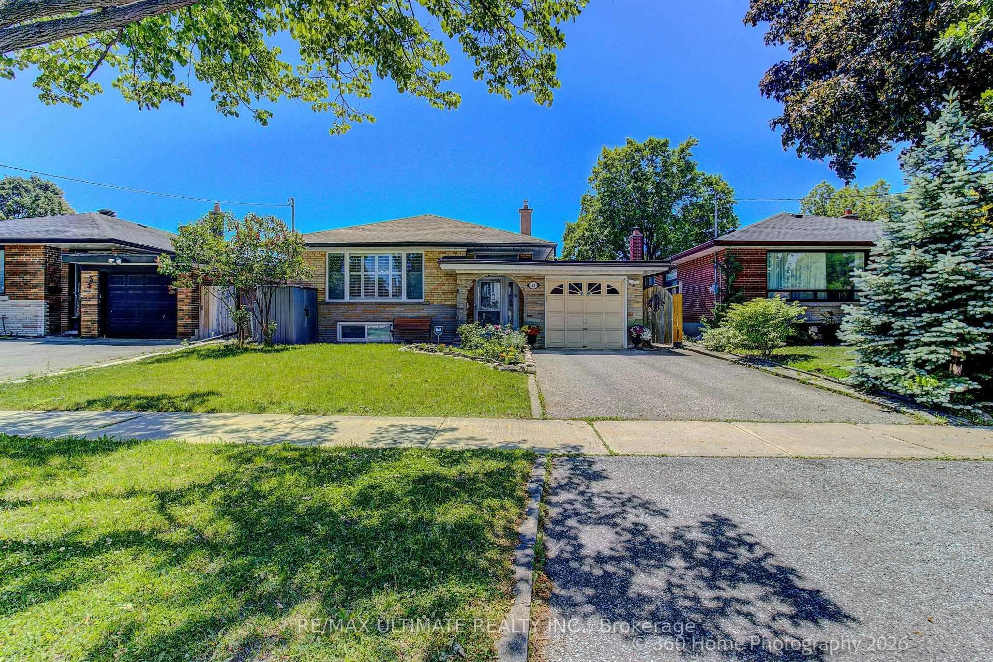 Home with brick exterior material, street for 53 Poynter Dr, Toronto Ontario M9R 1L3