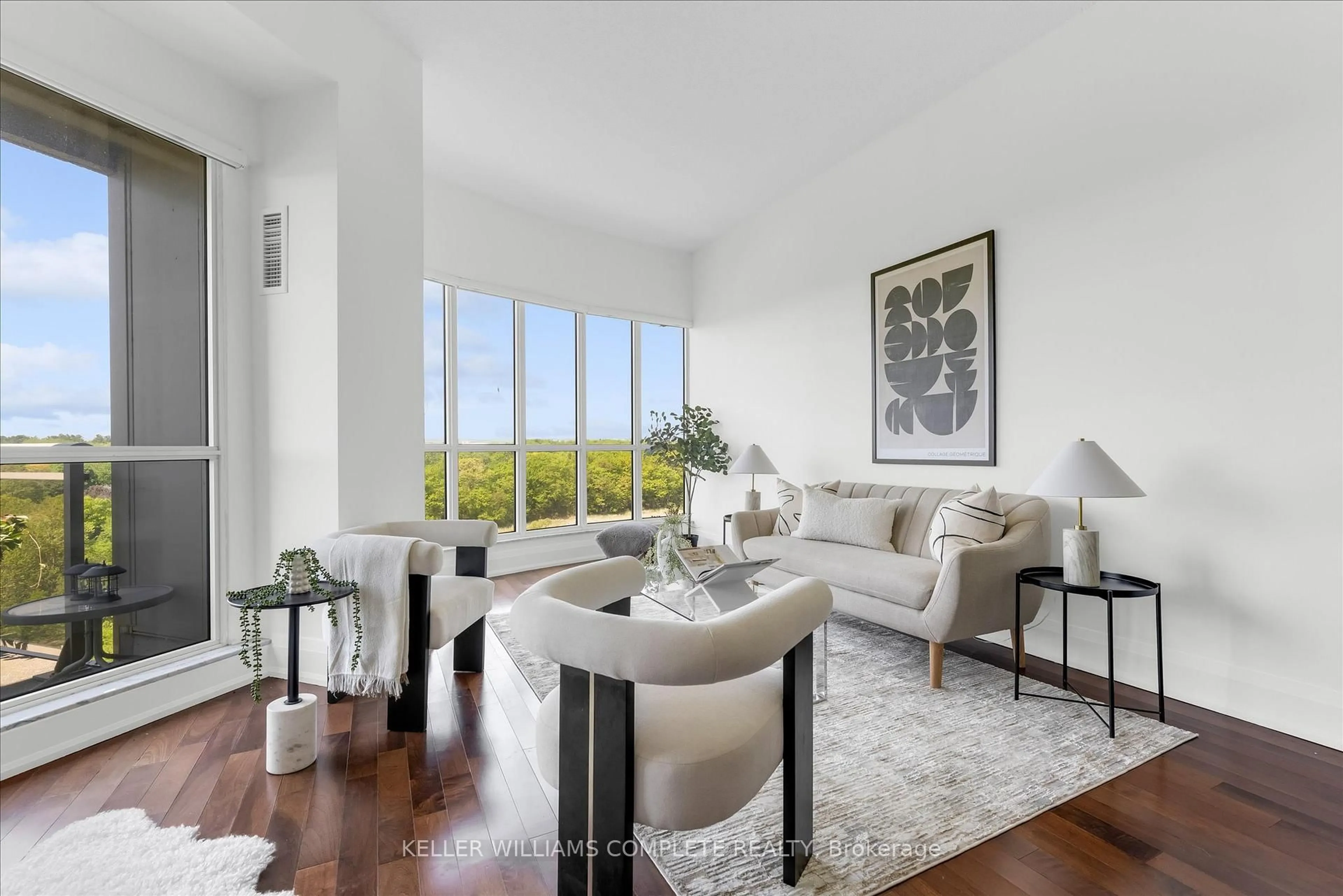 Living room with furniture, unknown for 2511 LAKESHORE Rd #811, Oakville Ontario L6L 6L9