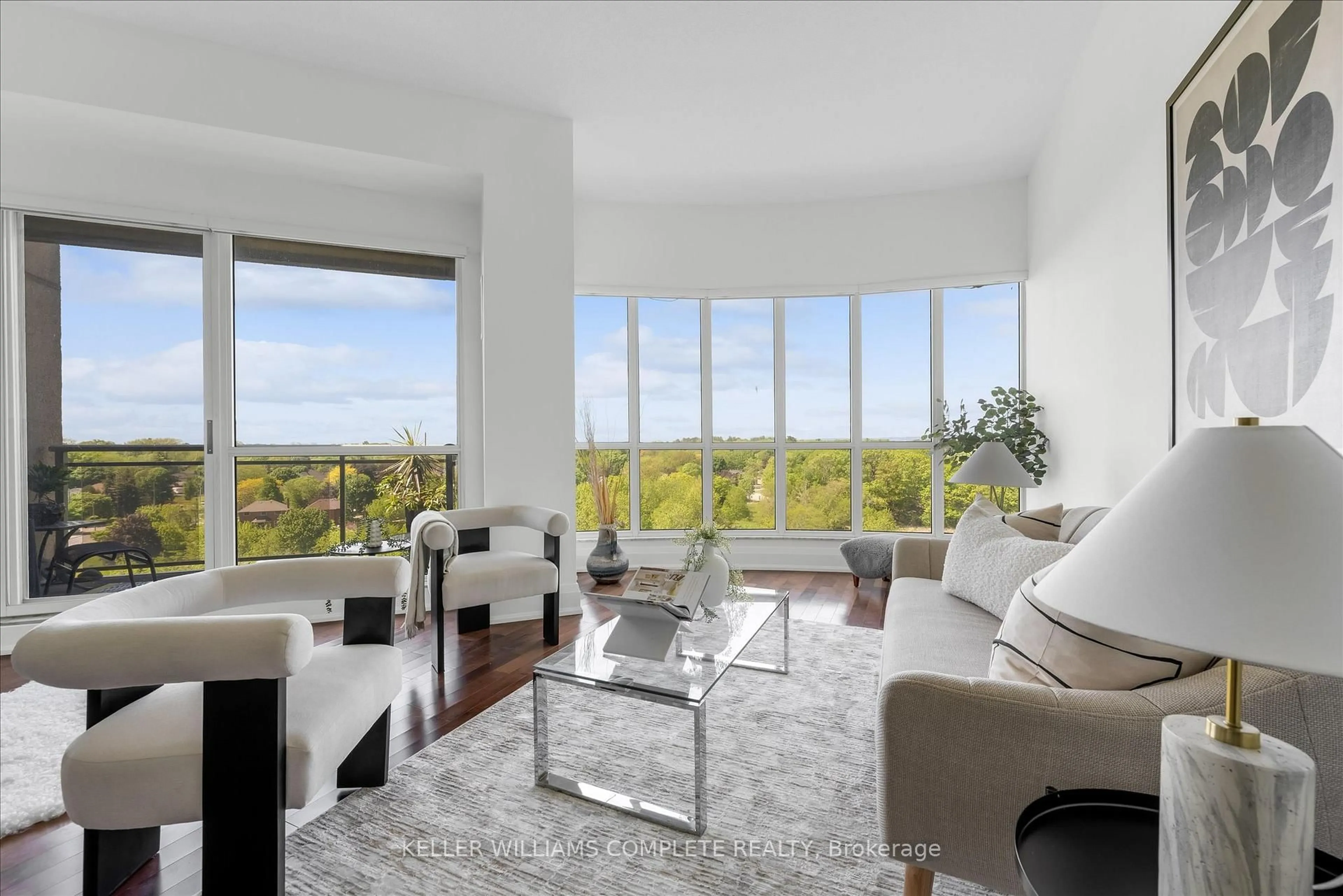Living room with furniture, unknown for 2511 LAKESHORE Rd #811, Oakville Ontario L6L 6L9